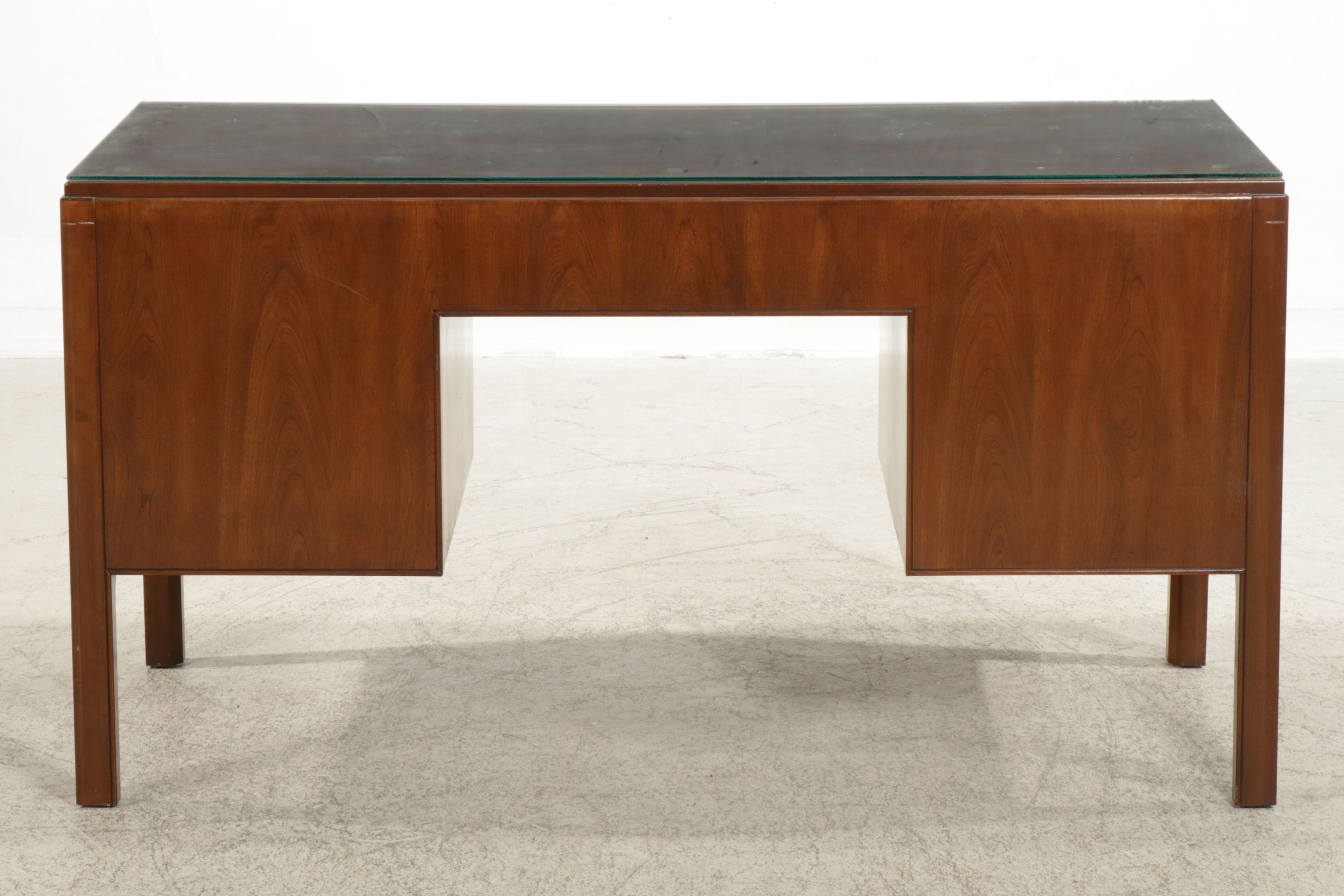 Ethan Allen Campaign Style Cherry Desk, Late 20th Century