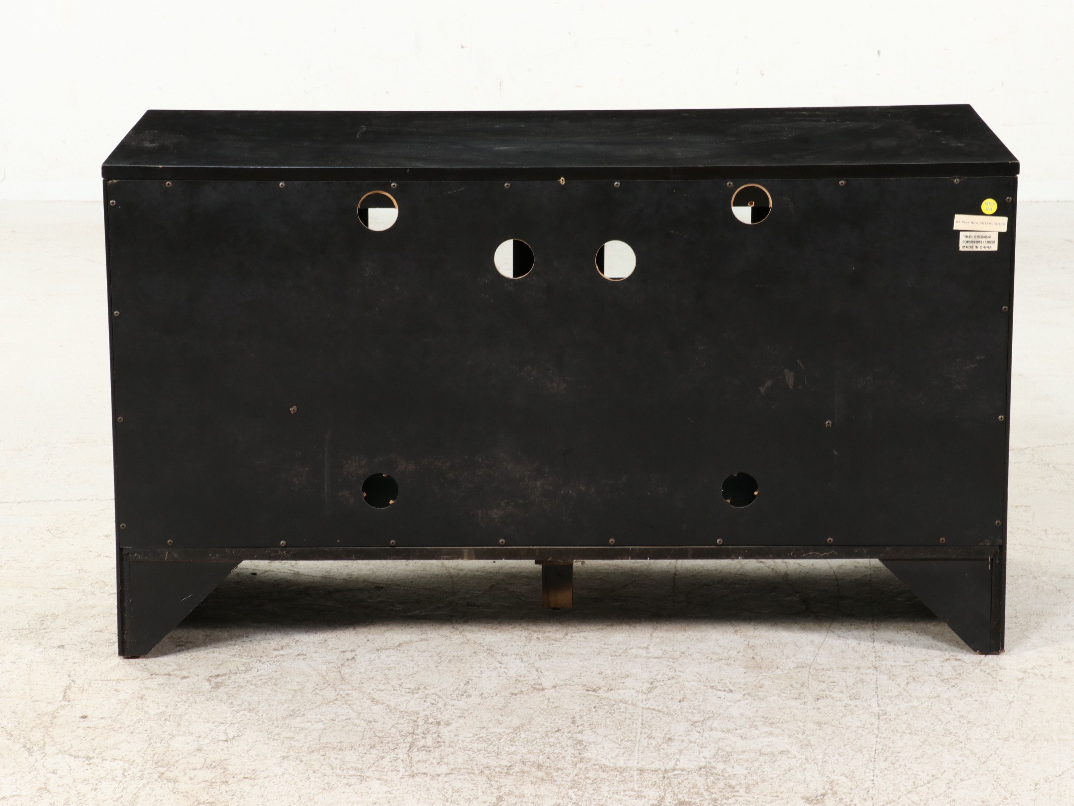 Contemporary Black Painted Media Console
