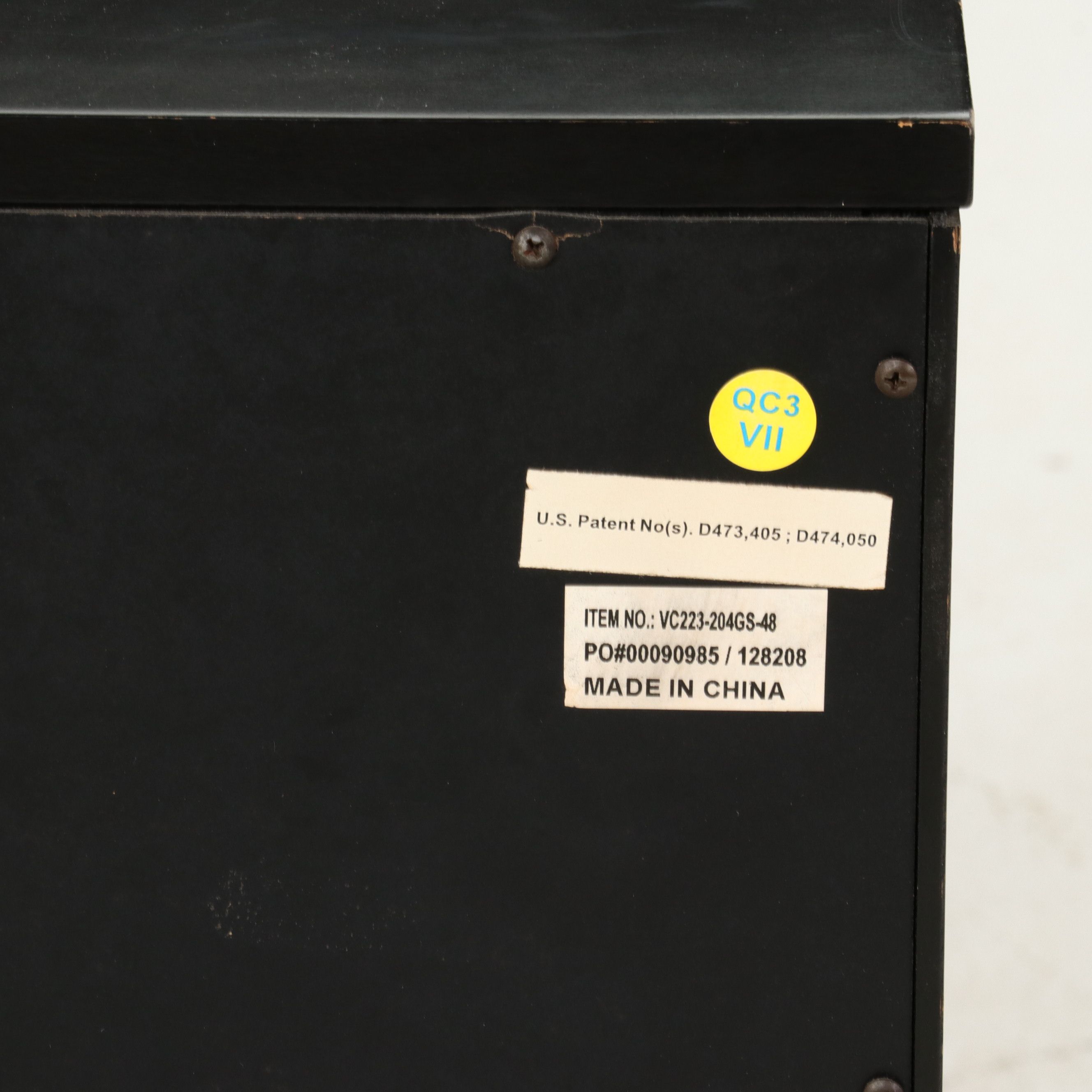 Contemporary Black Painted Media Console