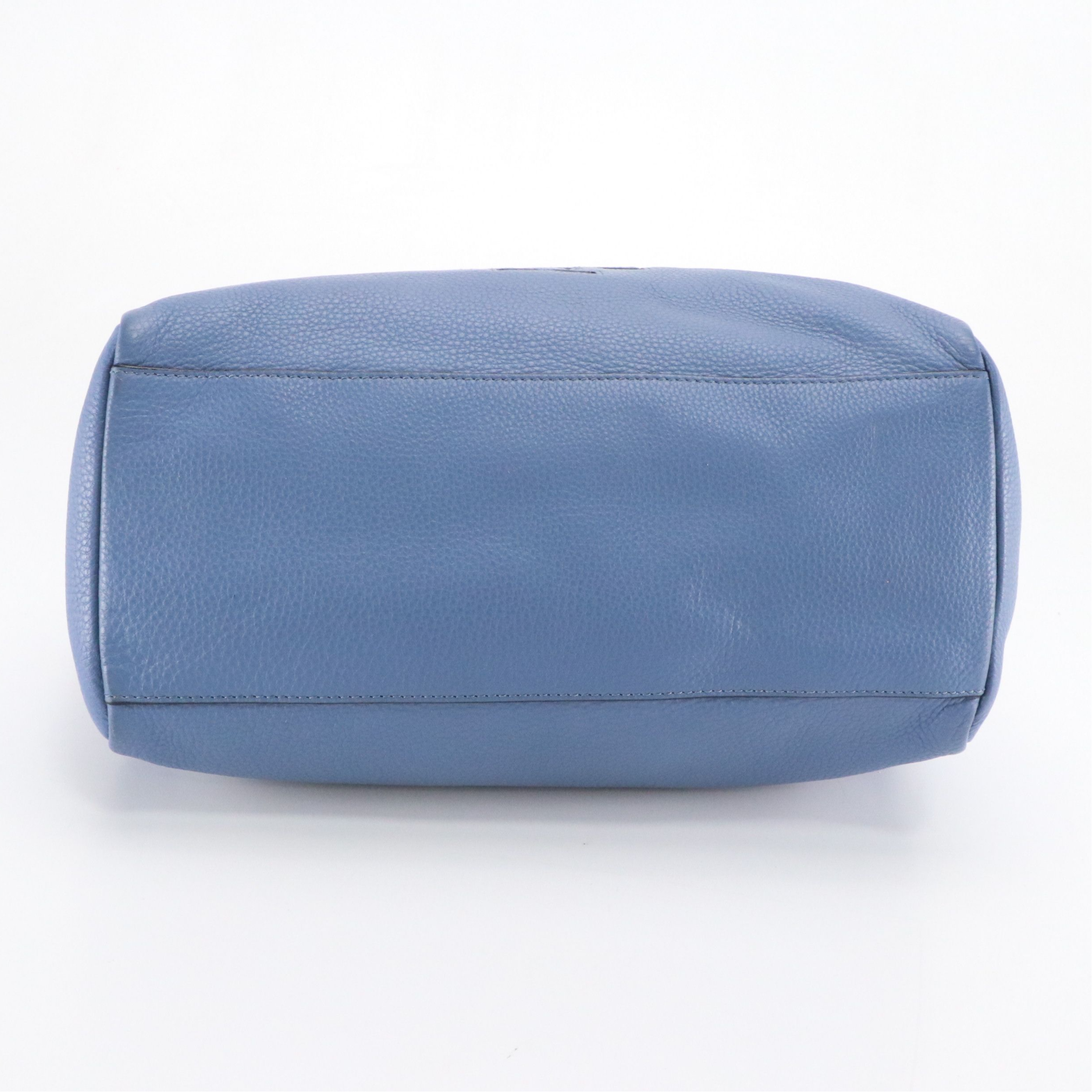 Tory Burch Small Harper Tote Bag in Blue Grained Leather