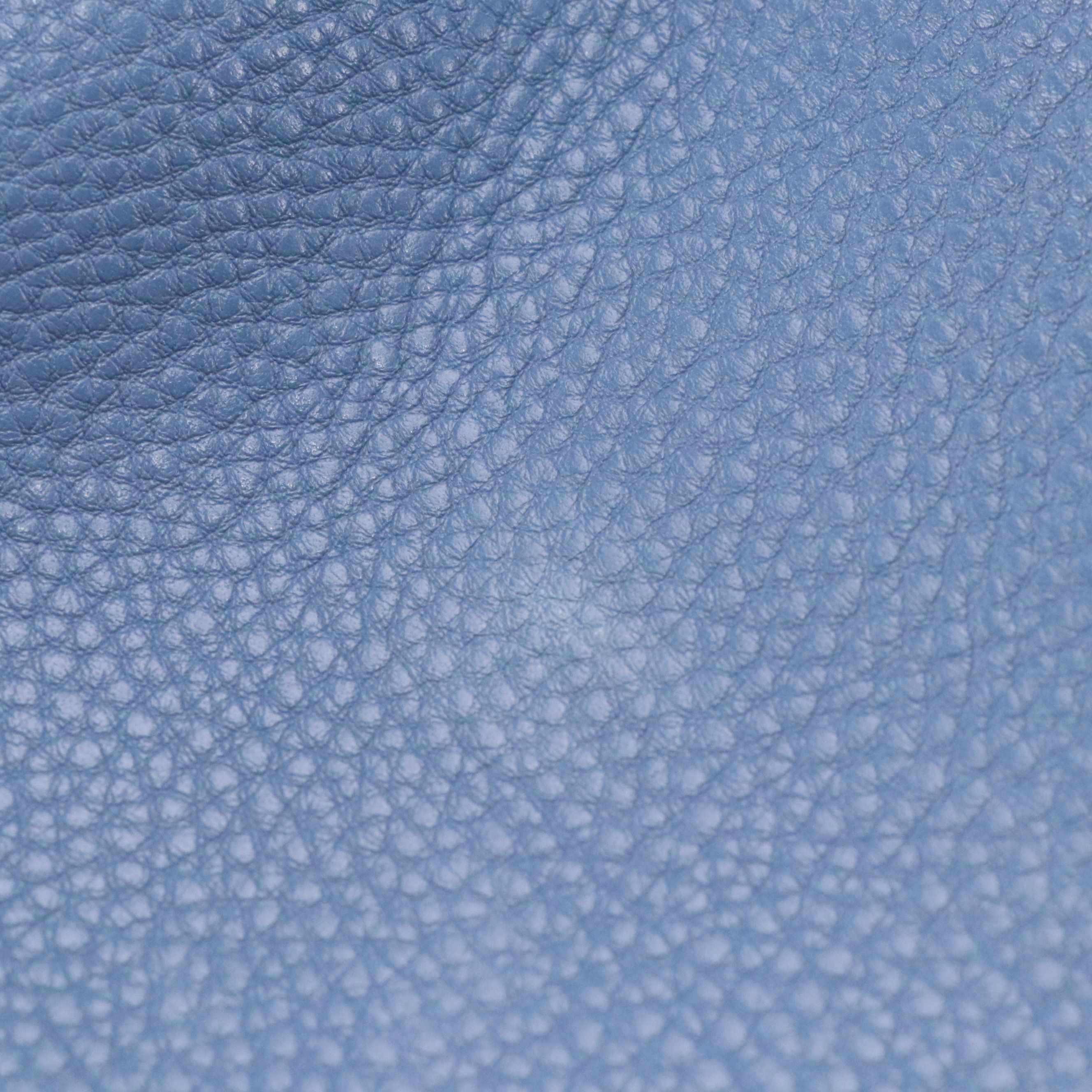 Tory Burch Small Harper Tote Bag in Blue Grained Leather