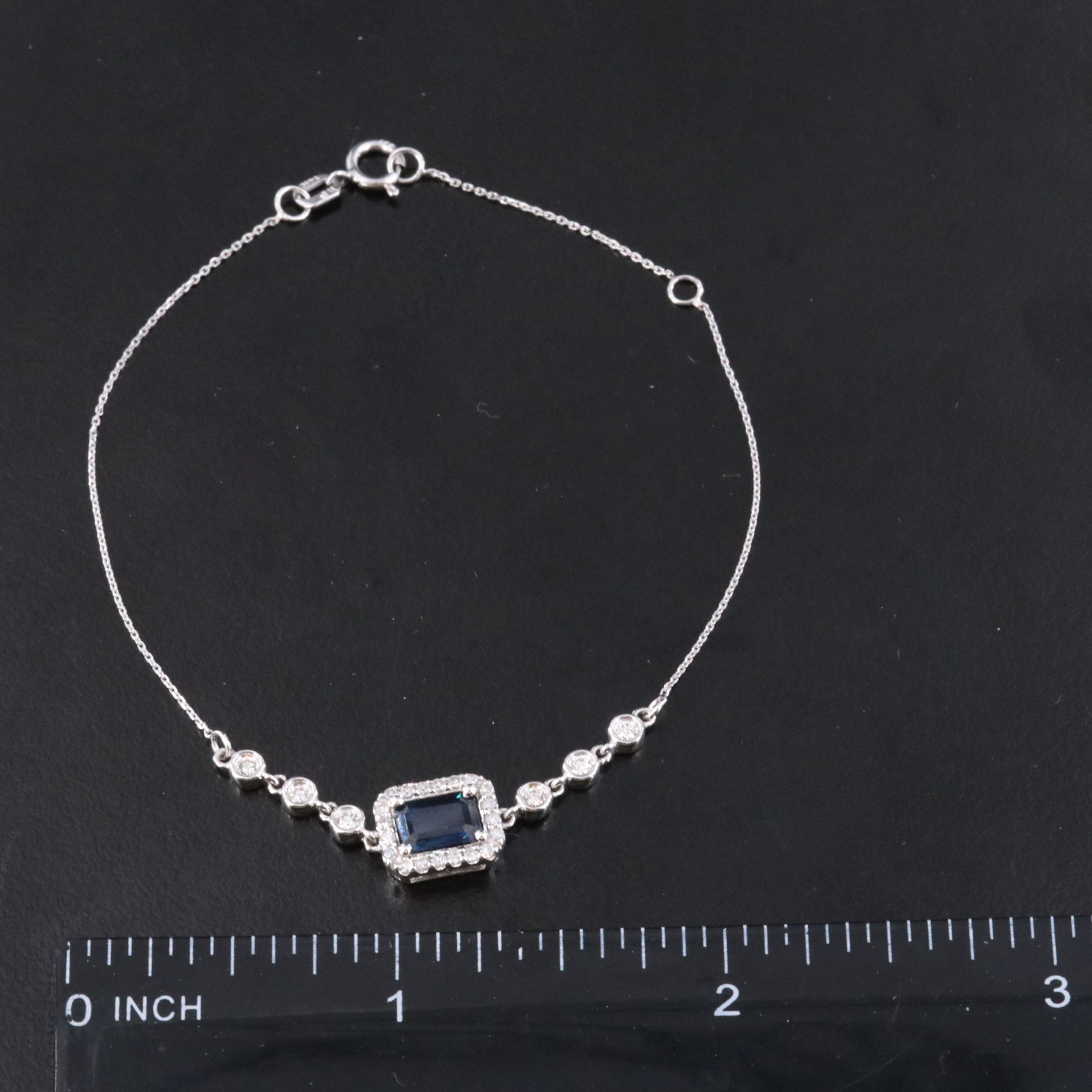 14K Sapphire and Diamond Bracelet