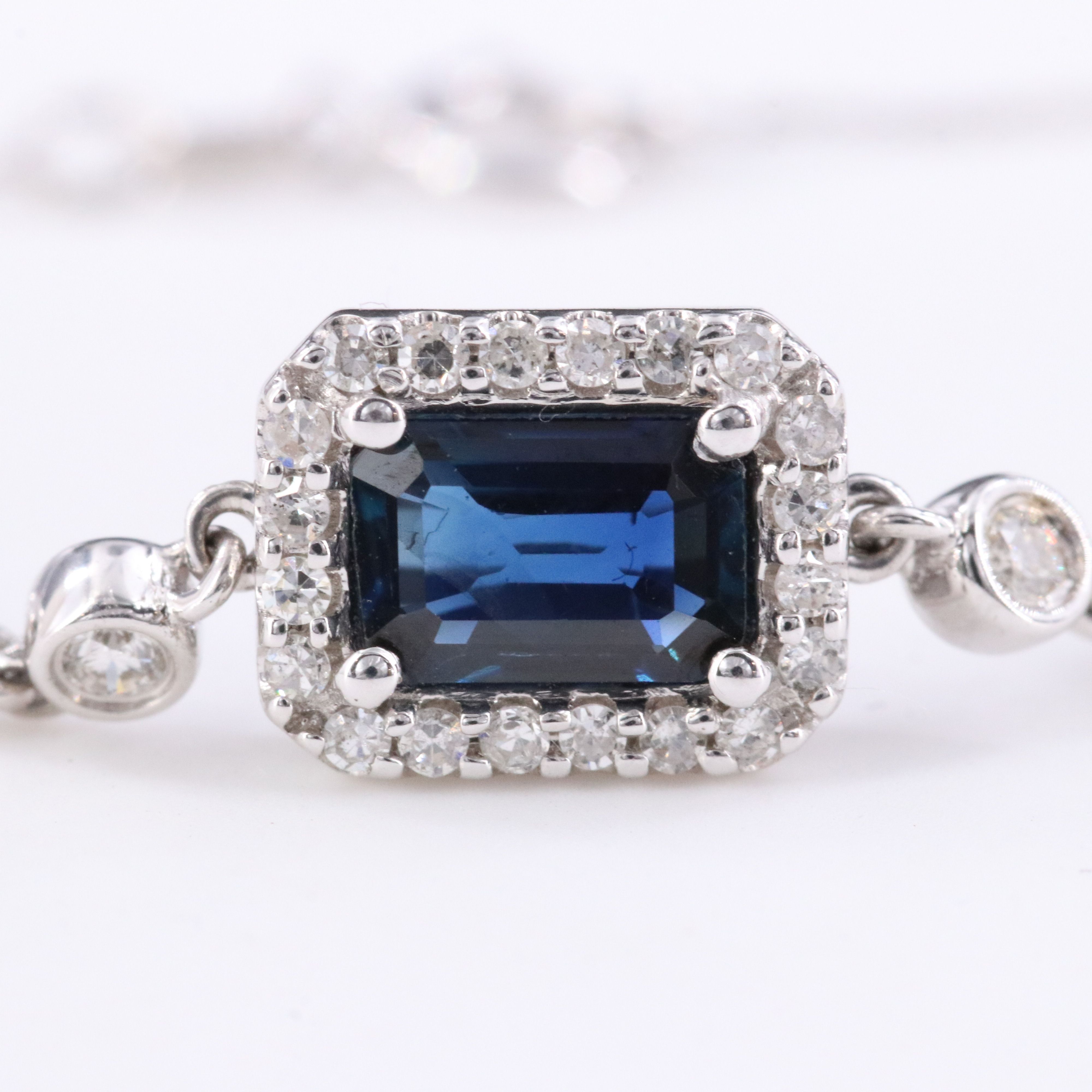 14K Sapphire and Diamond Bracelet