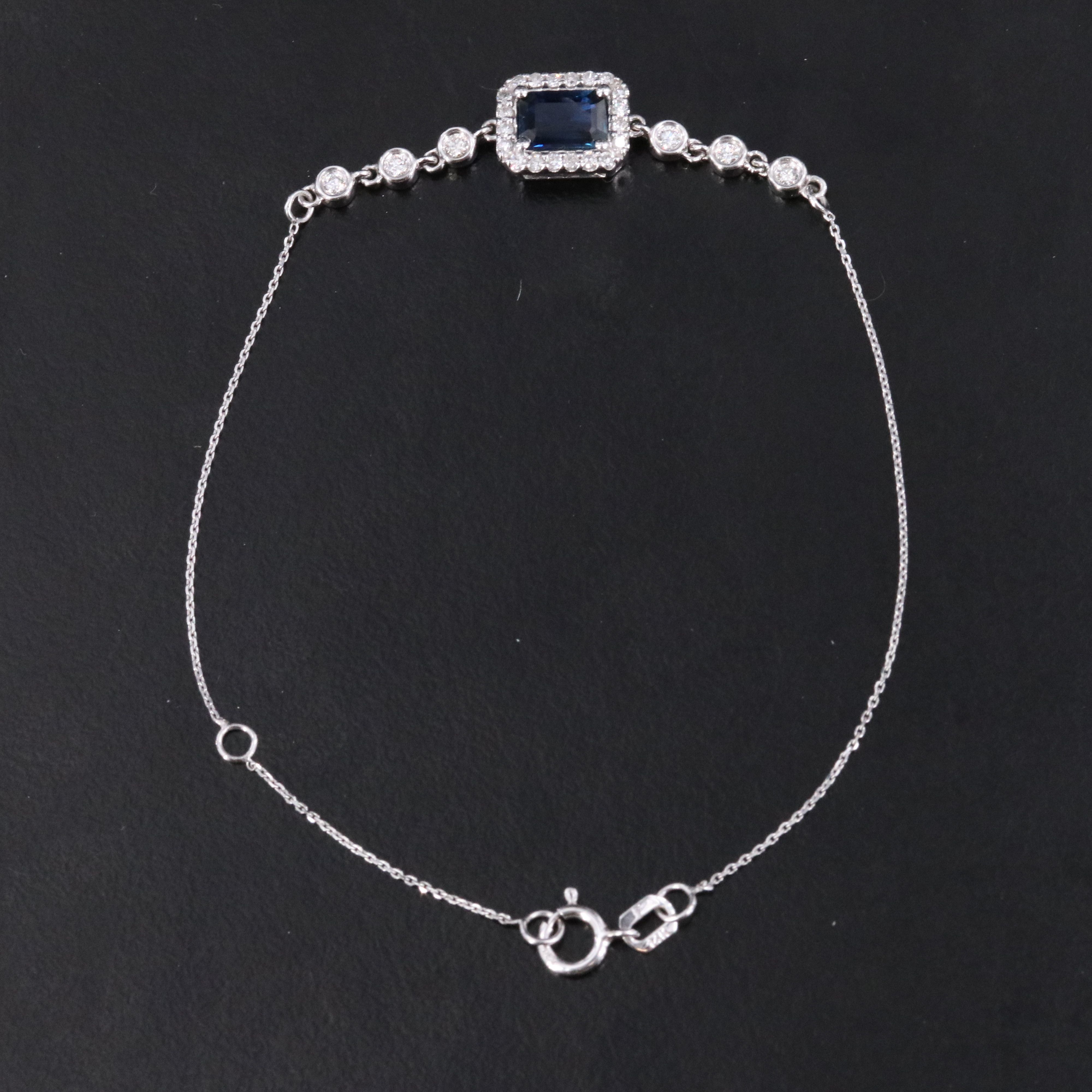 14K Sapphire and Diamond Bracelet