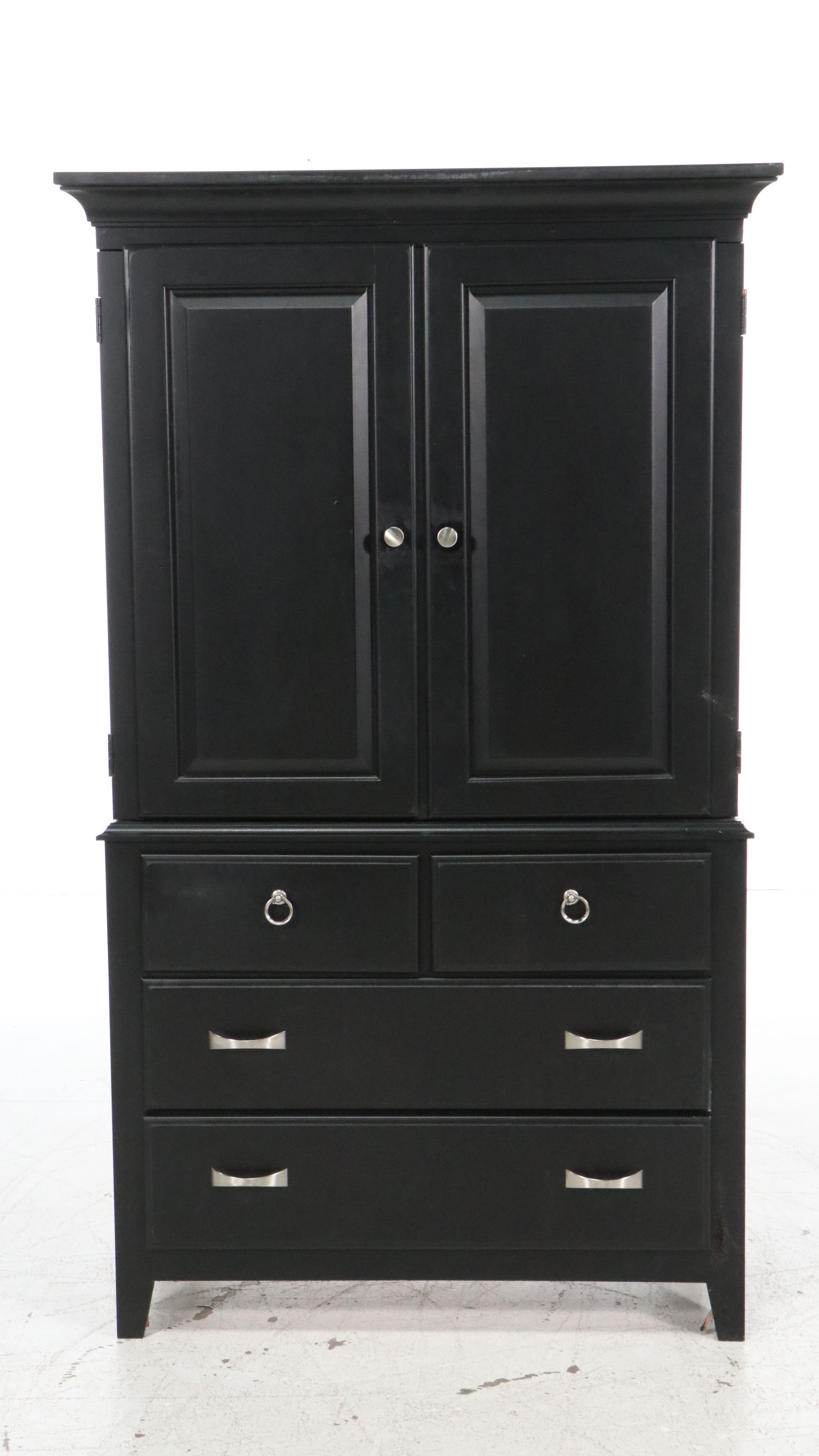 Kincaid Furniture Black Mission-Style Bedroom Set with Ameriwood Nightstand
