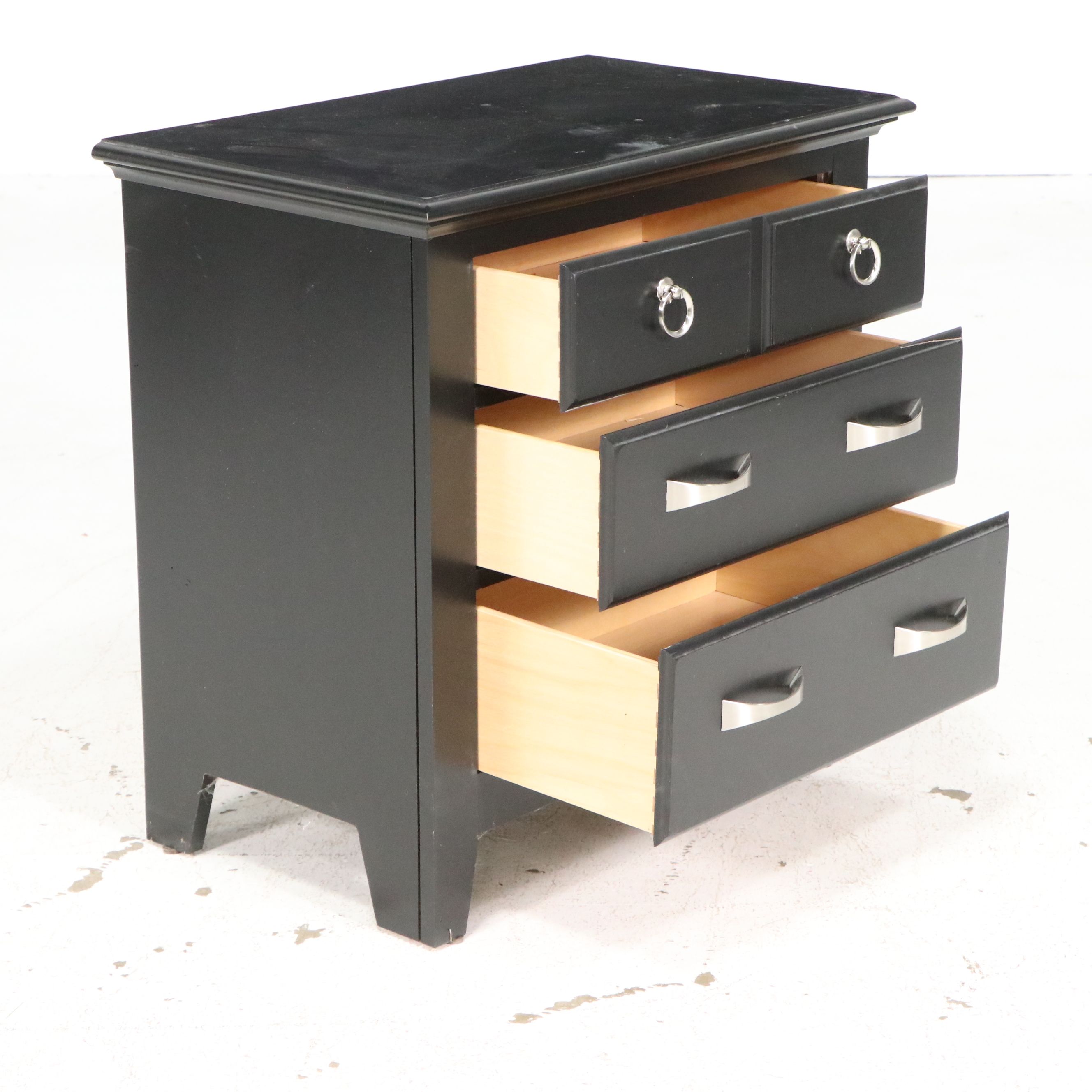 Kincaid Furniture Black Mission-Style Bedroom Set with Ameriwood Nightstand