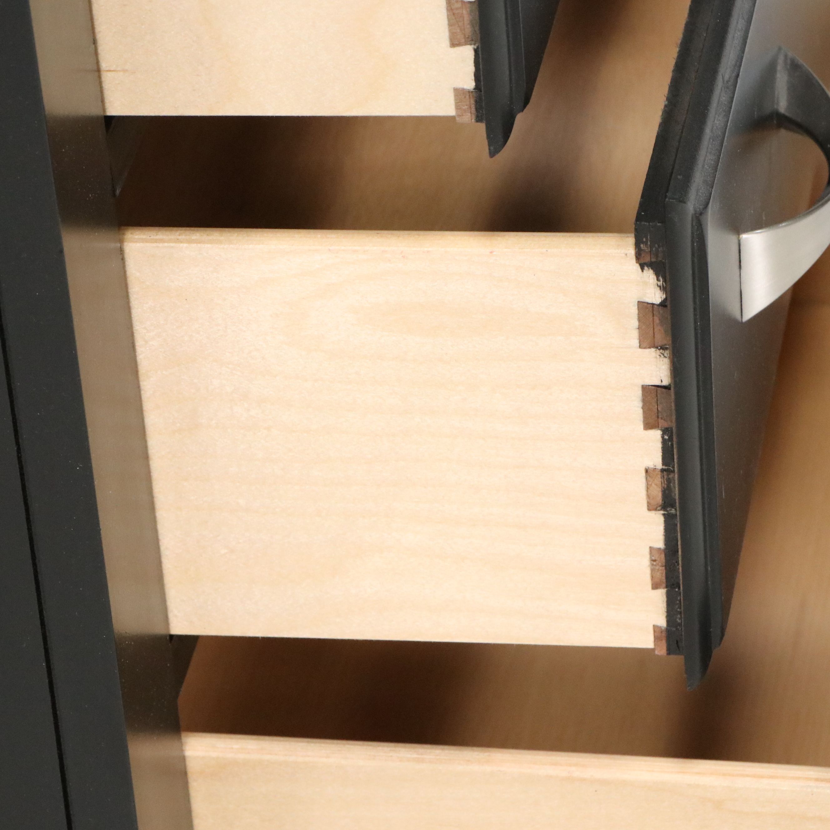 Kincaid Furniture Black Mission-Style Bedroom Set with Ameriwood Nightstand