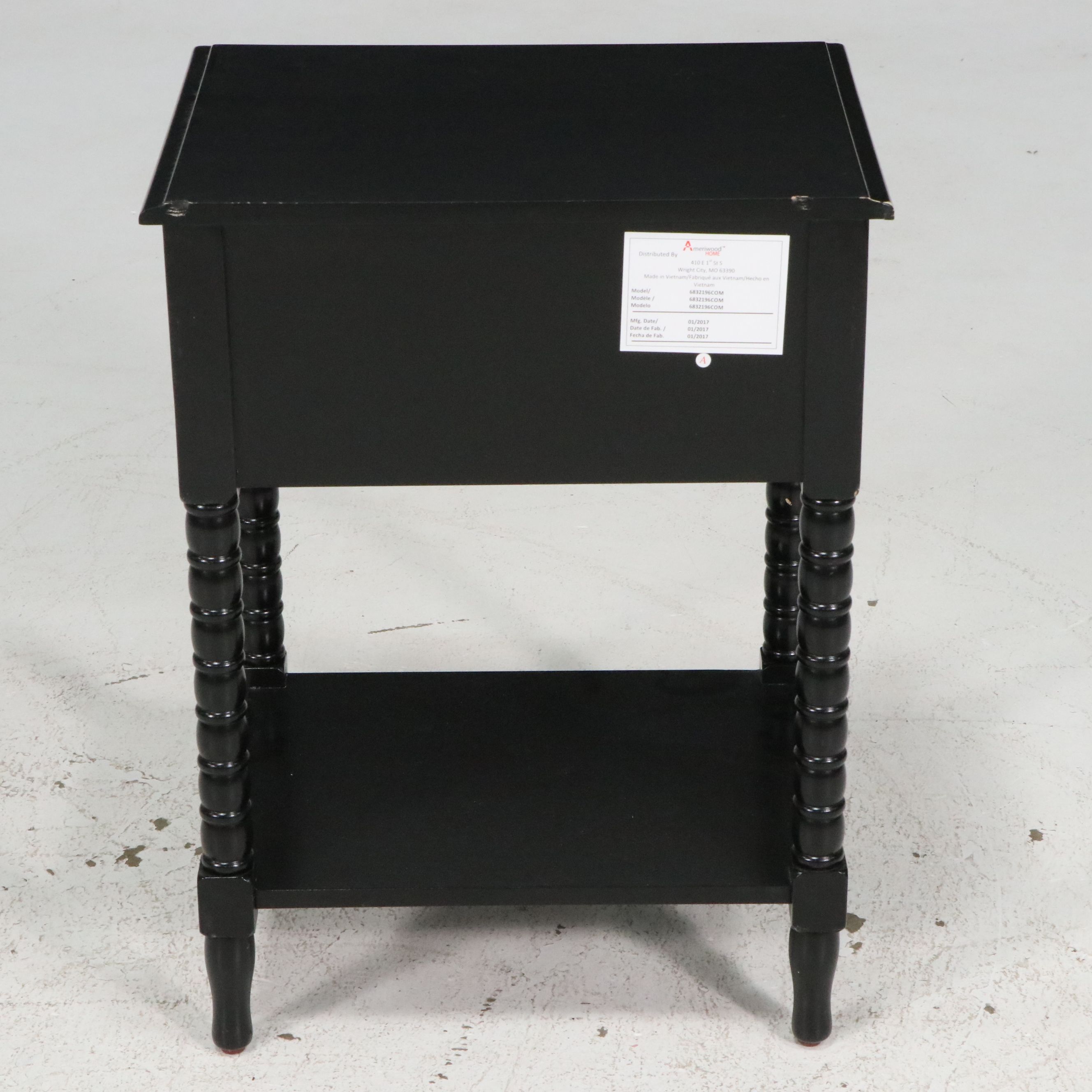 Kincaid Furniture Black Mission-Style Bedroom Set with Ameriwood Nightstand