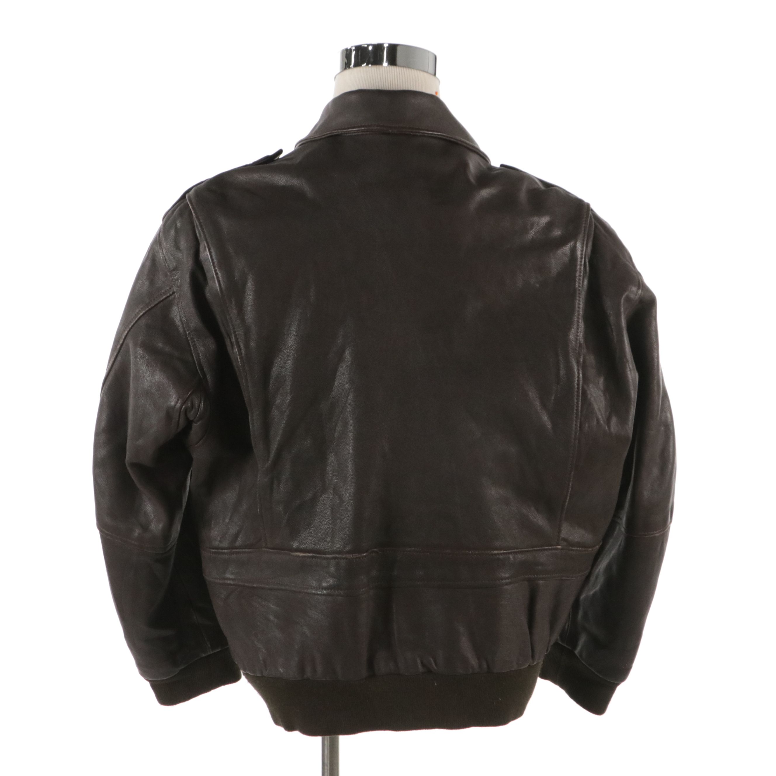 Men's Bomber Style Leather Jacket