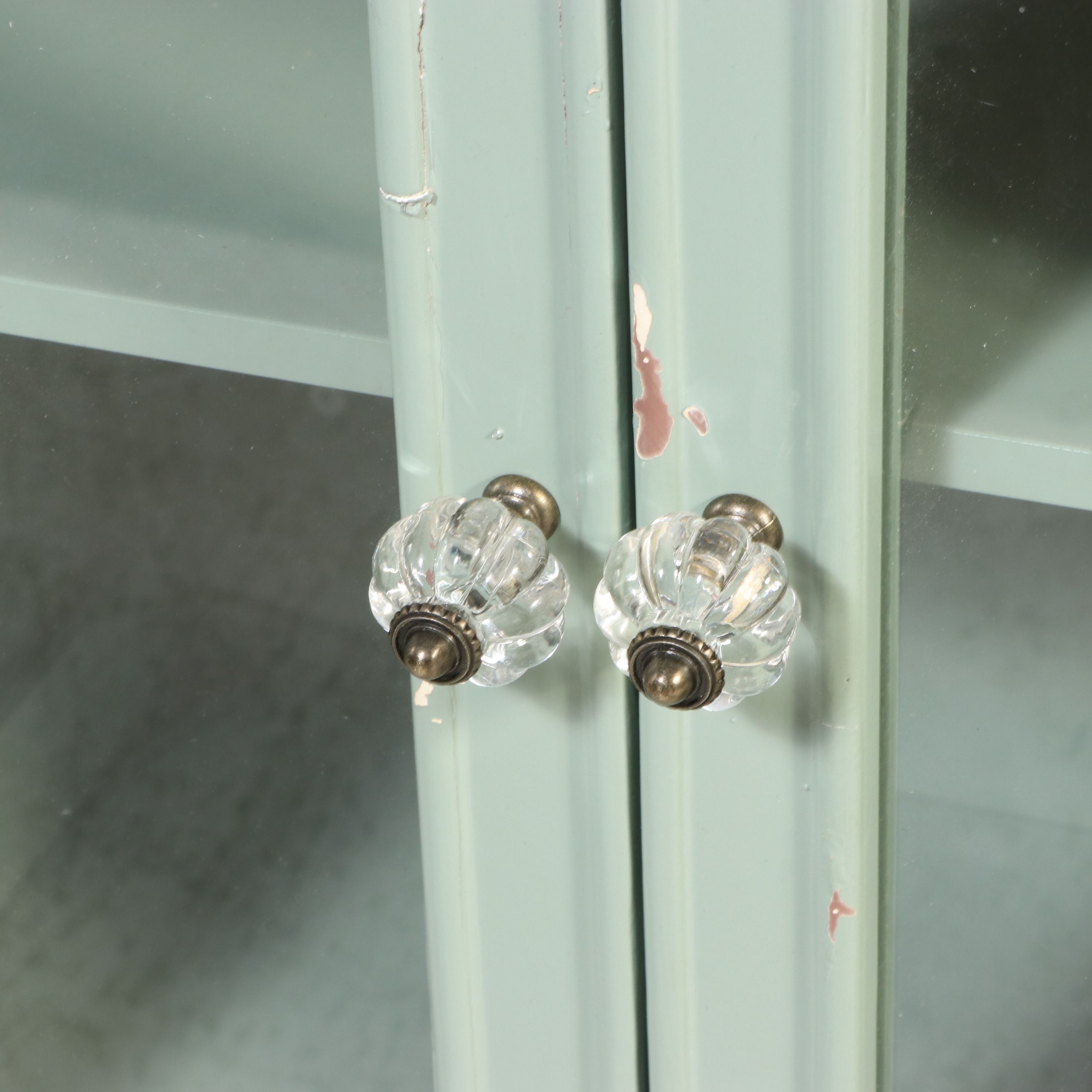 French Provincial Style Painted Display Cabinet