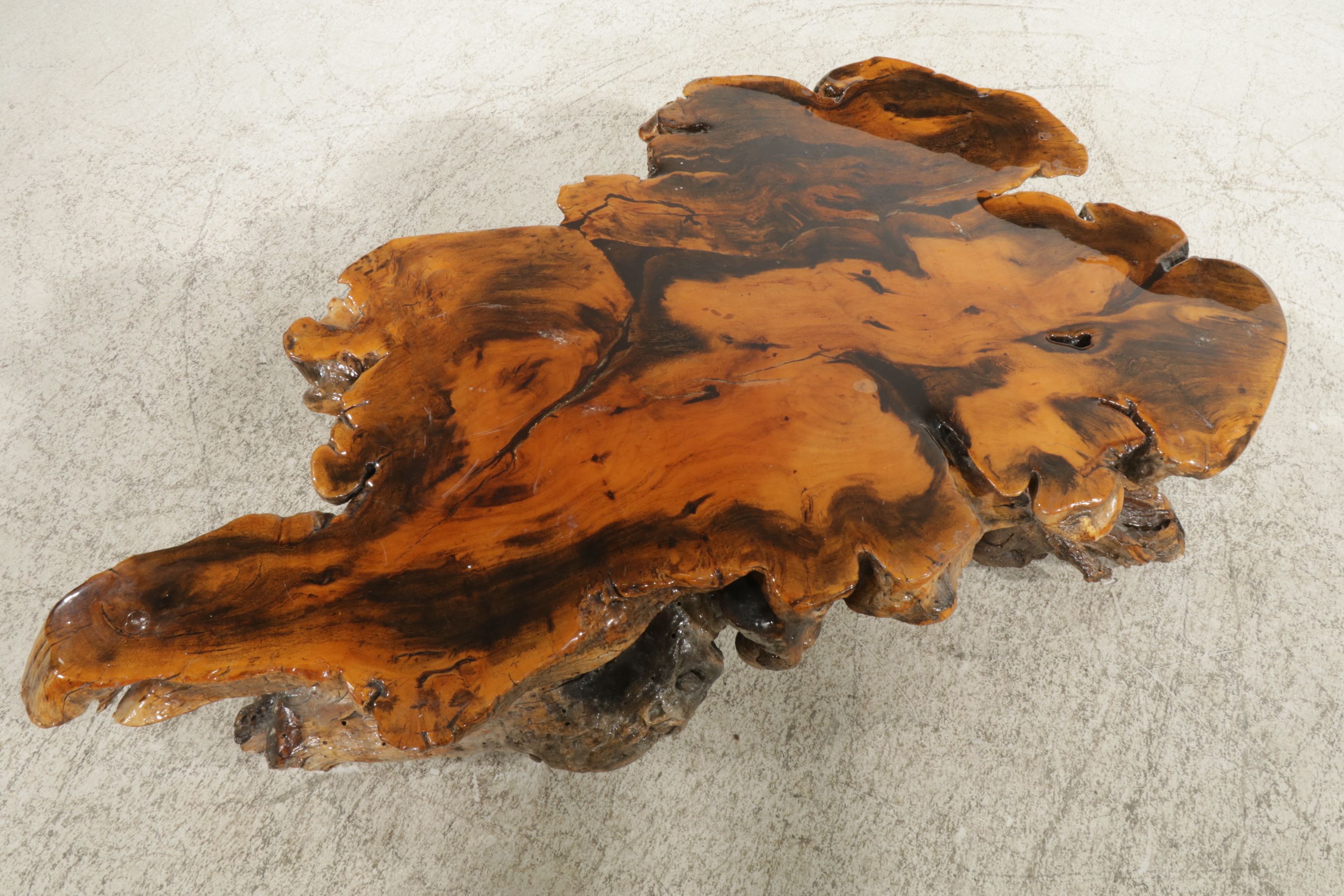 Live Edge Burl Wood Coffee Table