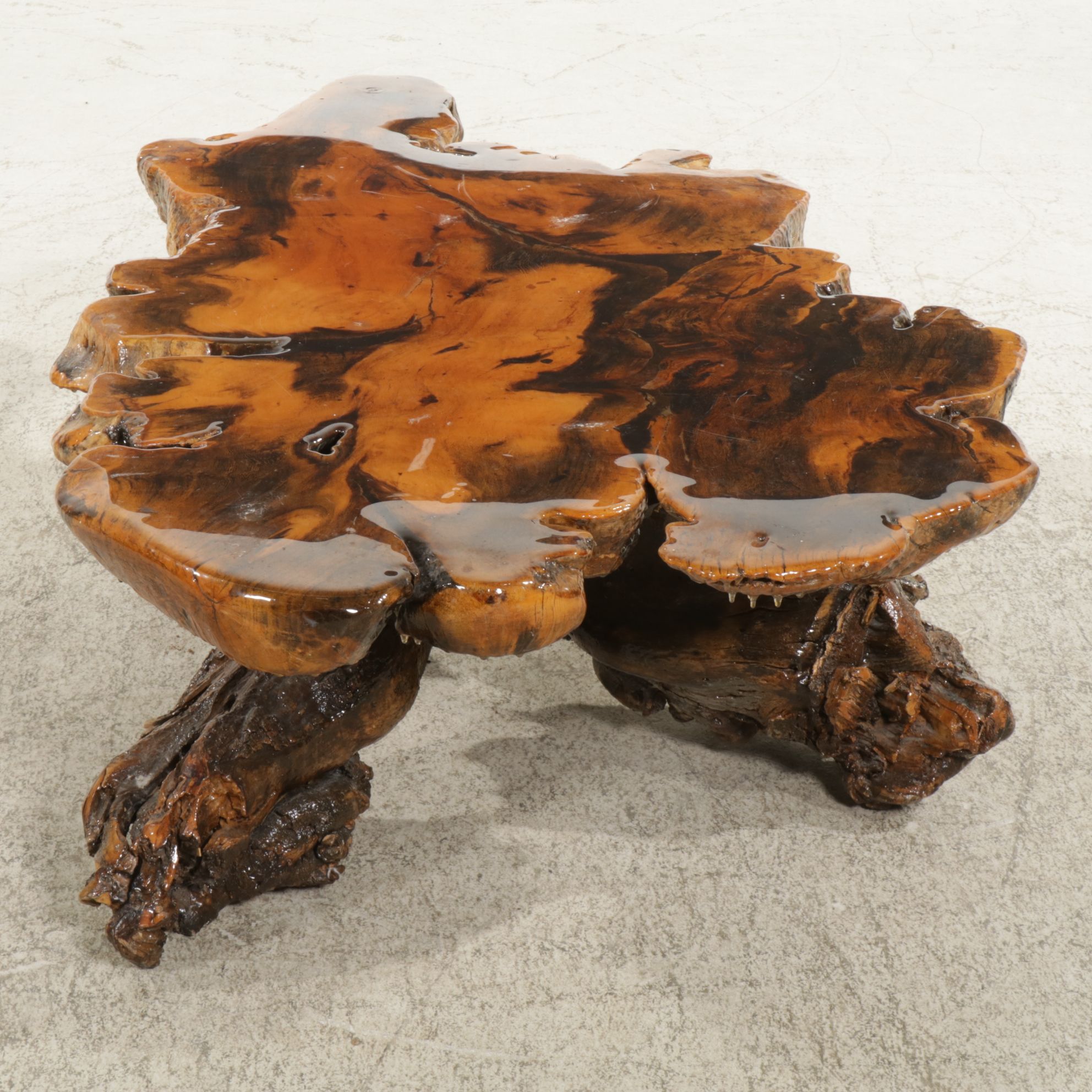 Live Edge Burl Wood Coffee Table