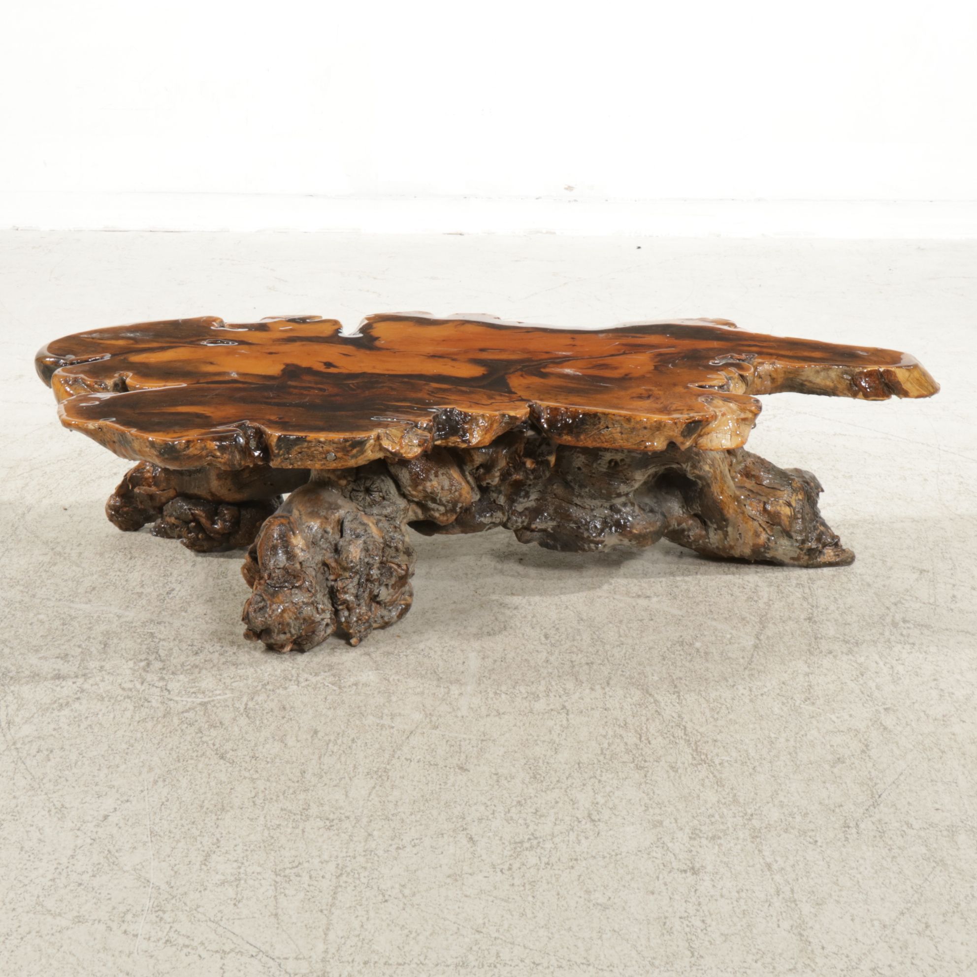 Live Edge Burl Wood Coffee Table