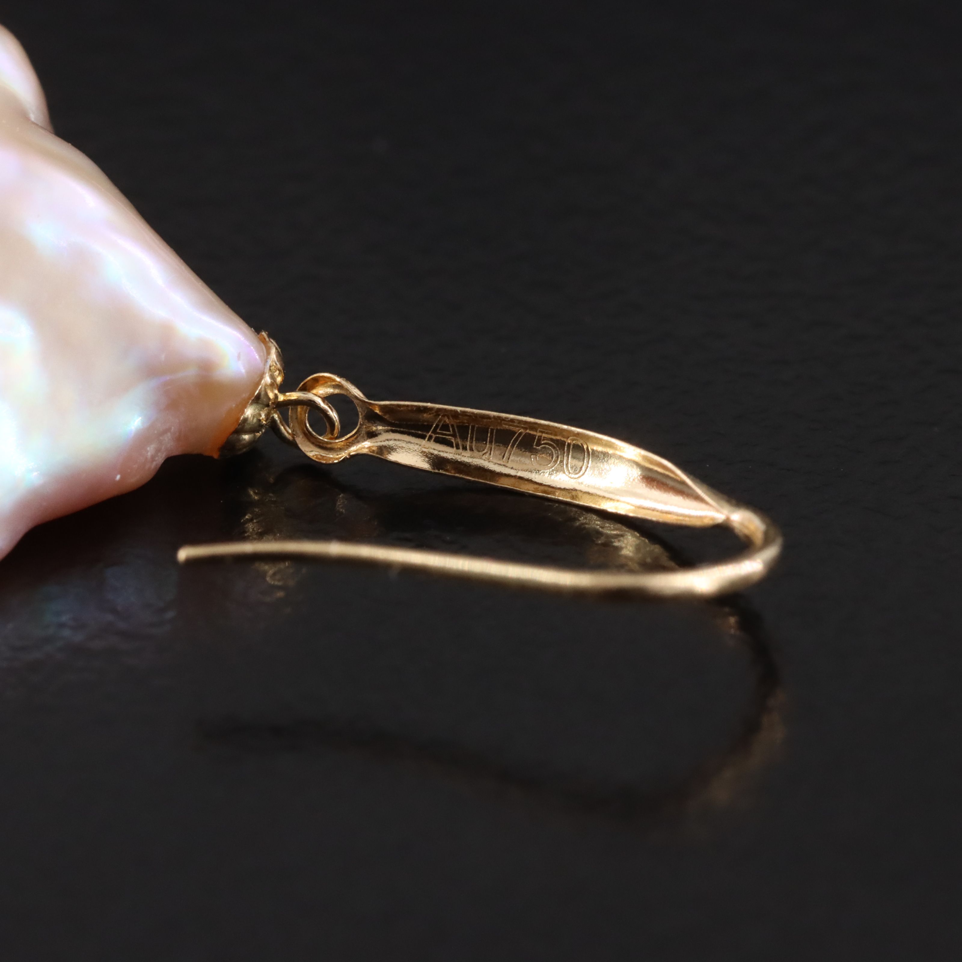 18K Pearl Drop Earrings