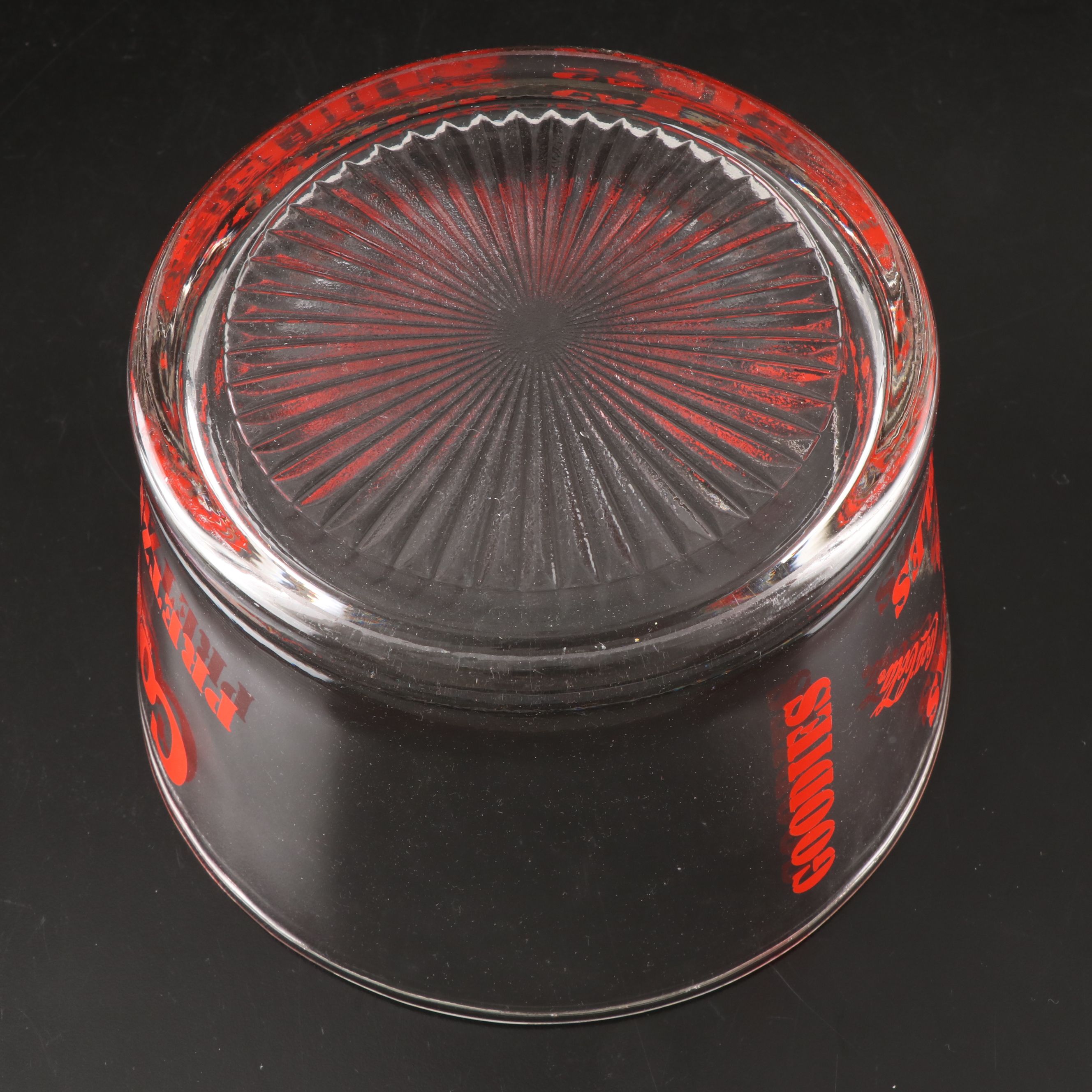 Coca-Cola Glass Snack Bowl and Tumblers, Late 20th C.