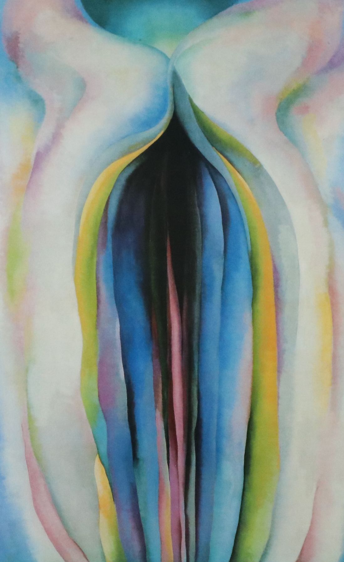 After Georgia O'Keefe Pink and Blue Offset Lithograph Duo, Late 20th Century