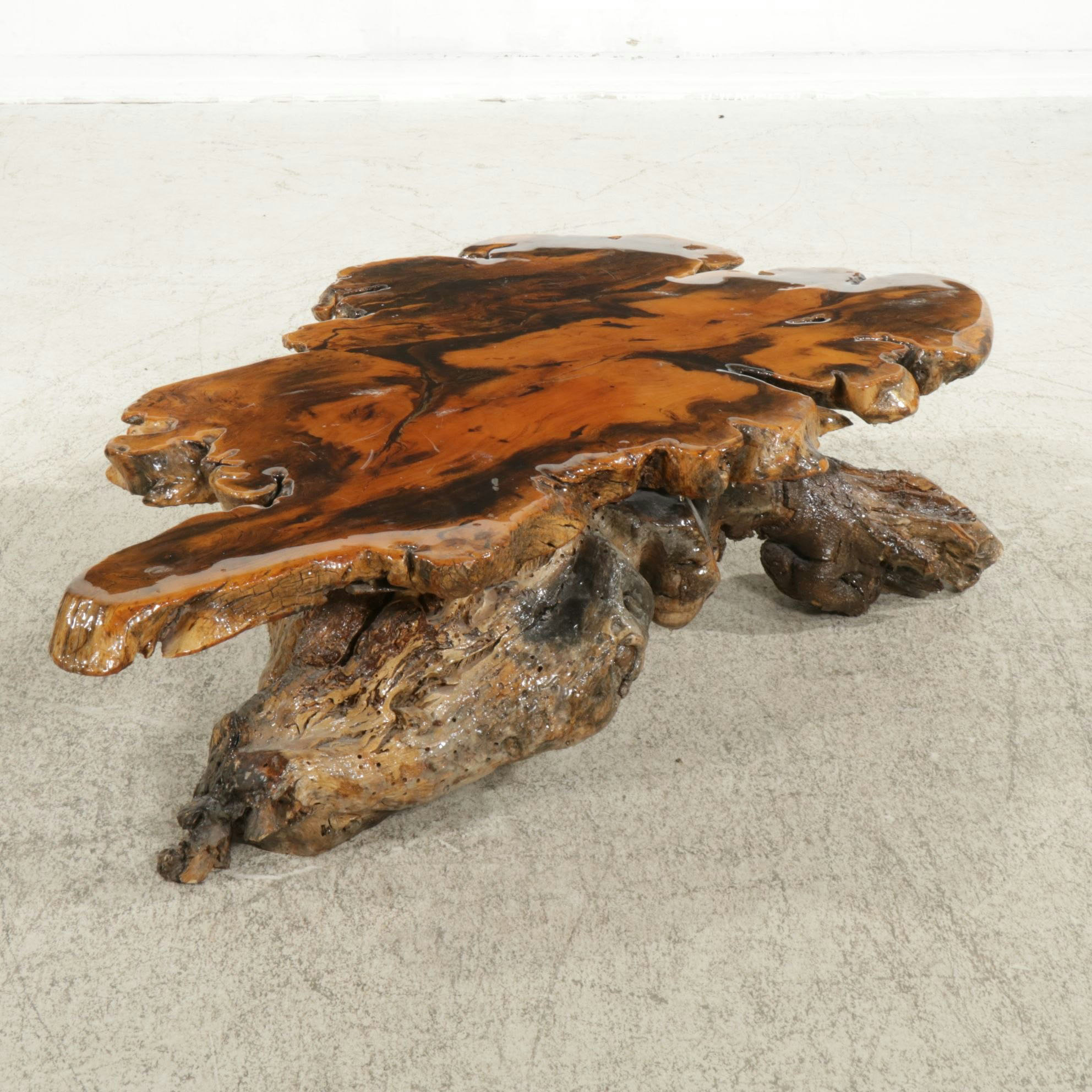 Live Edge Burl Wood Coffee Table
