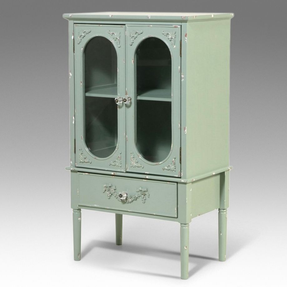French Provincial Style Painted Display Cabinet