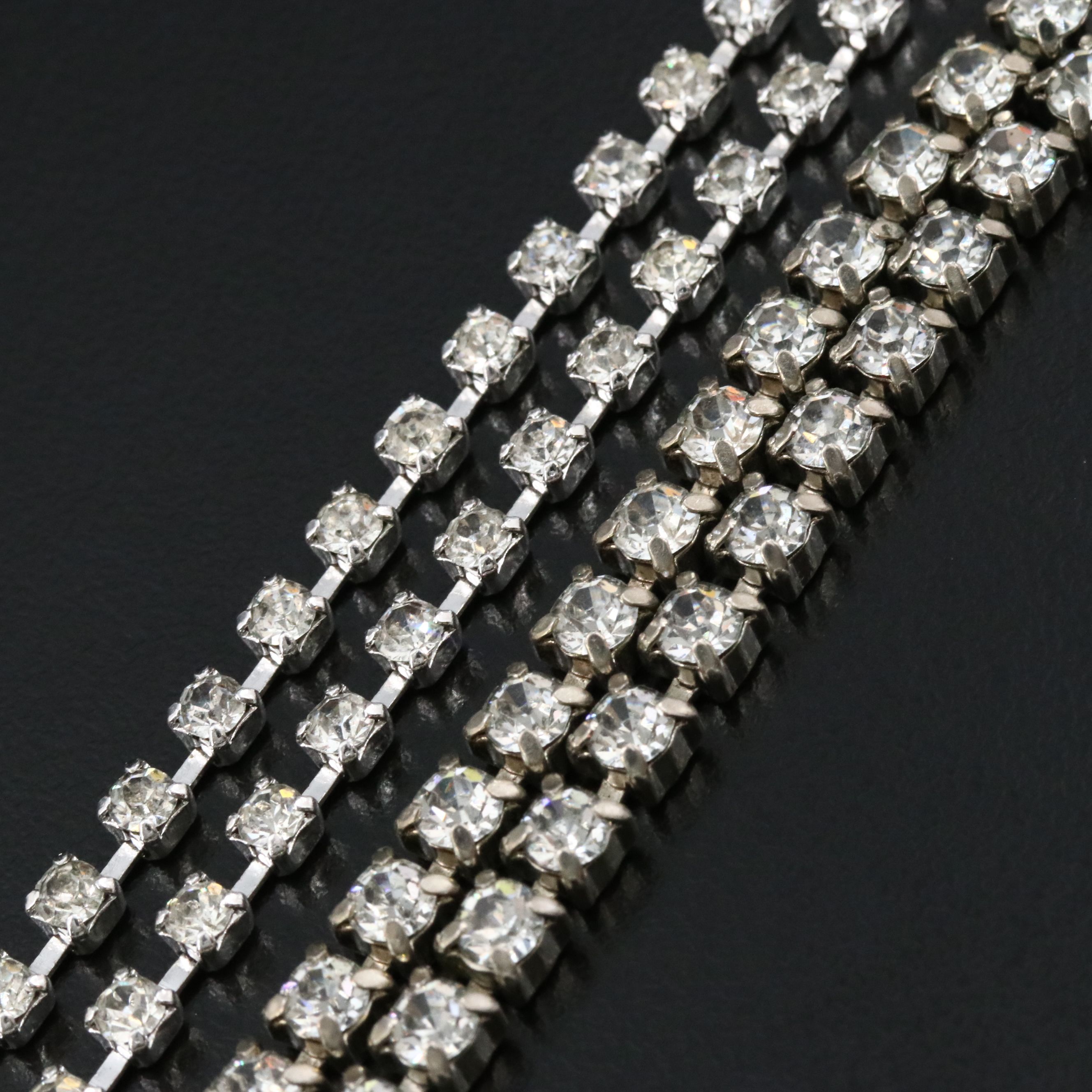 Vintage Rhinestone Jewelry Featuring Sterling Earrings