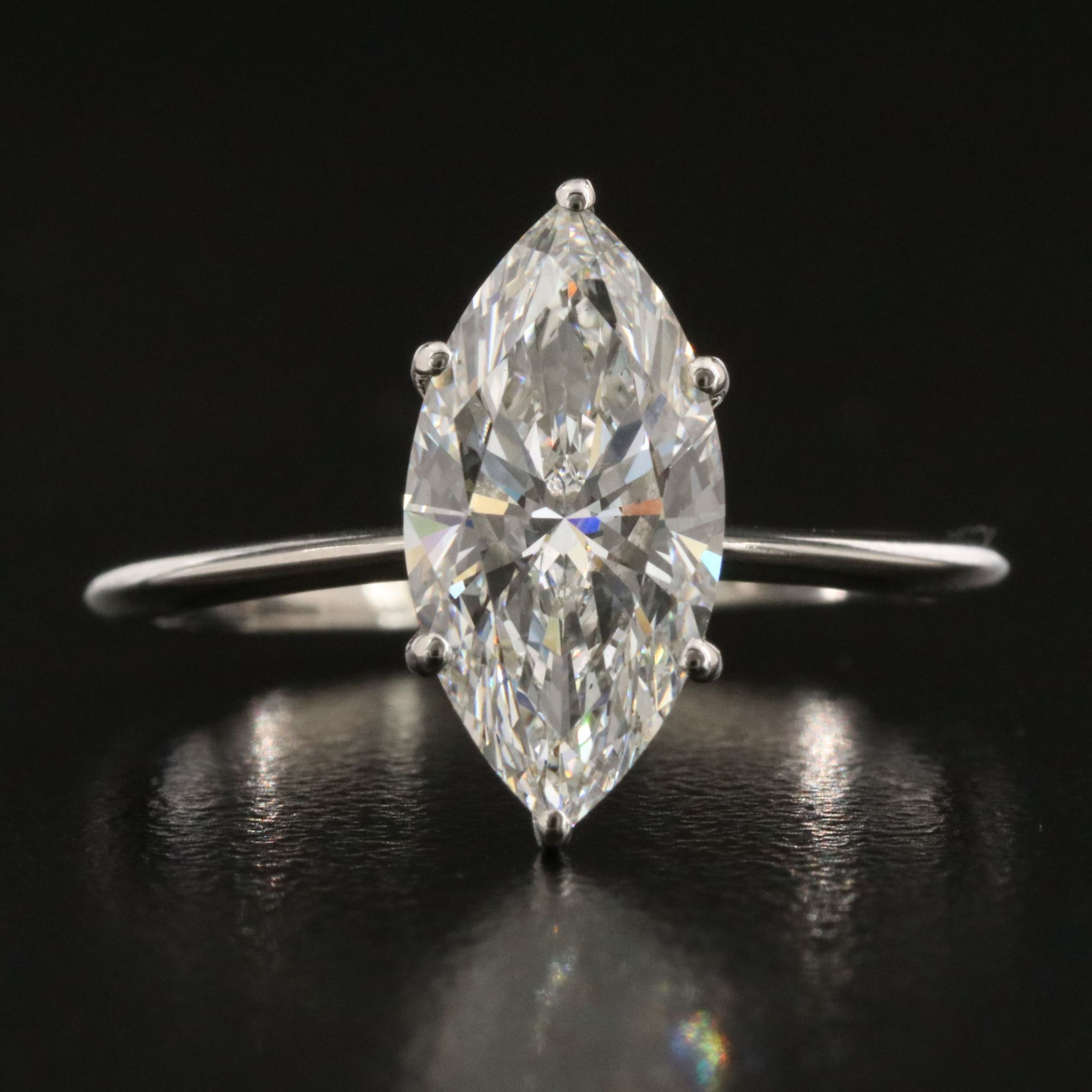 Platinum 2.07 CT Lab Grown Diamond Solitaire Ring
