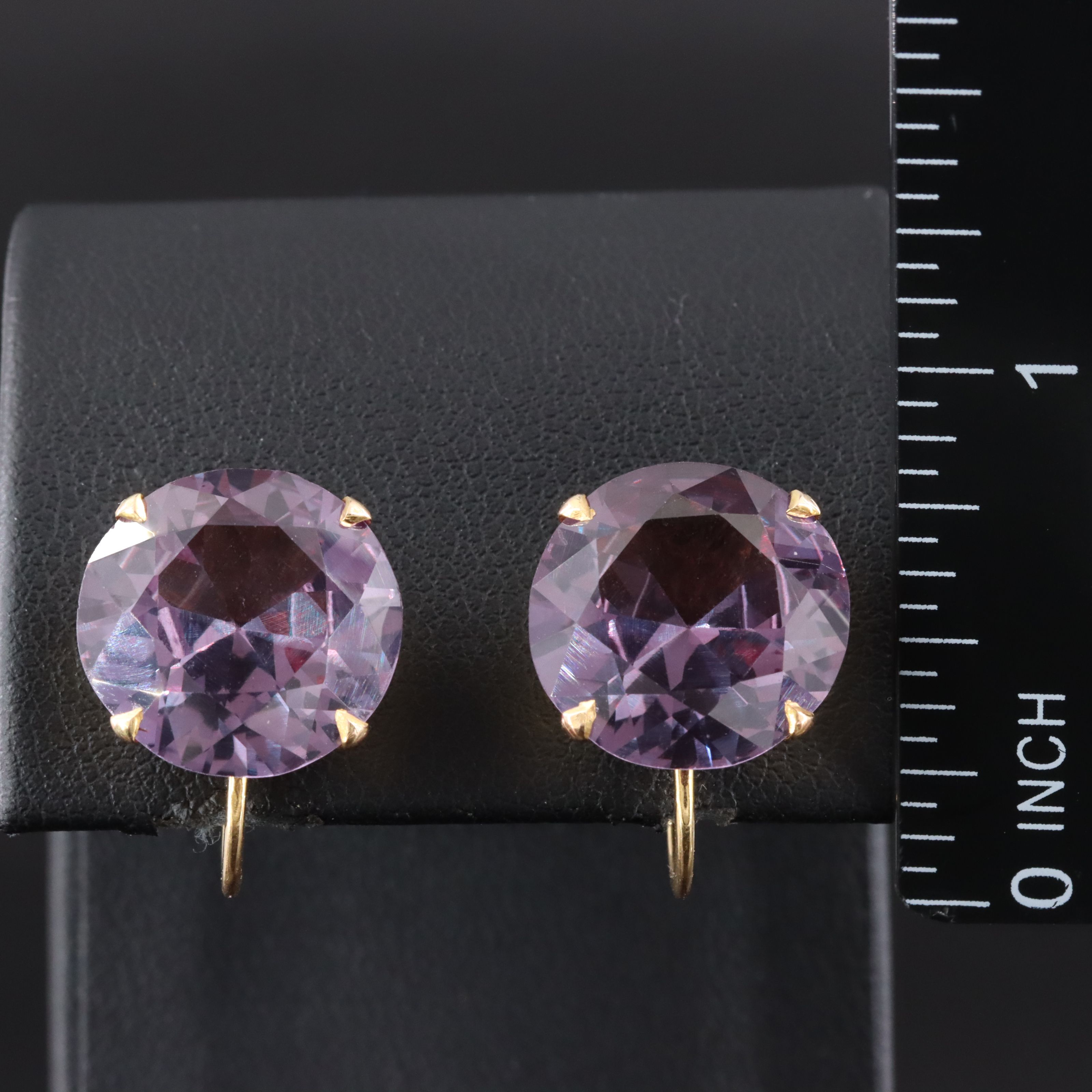 10K Sapphire Earrings