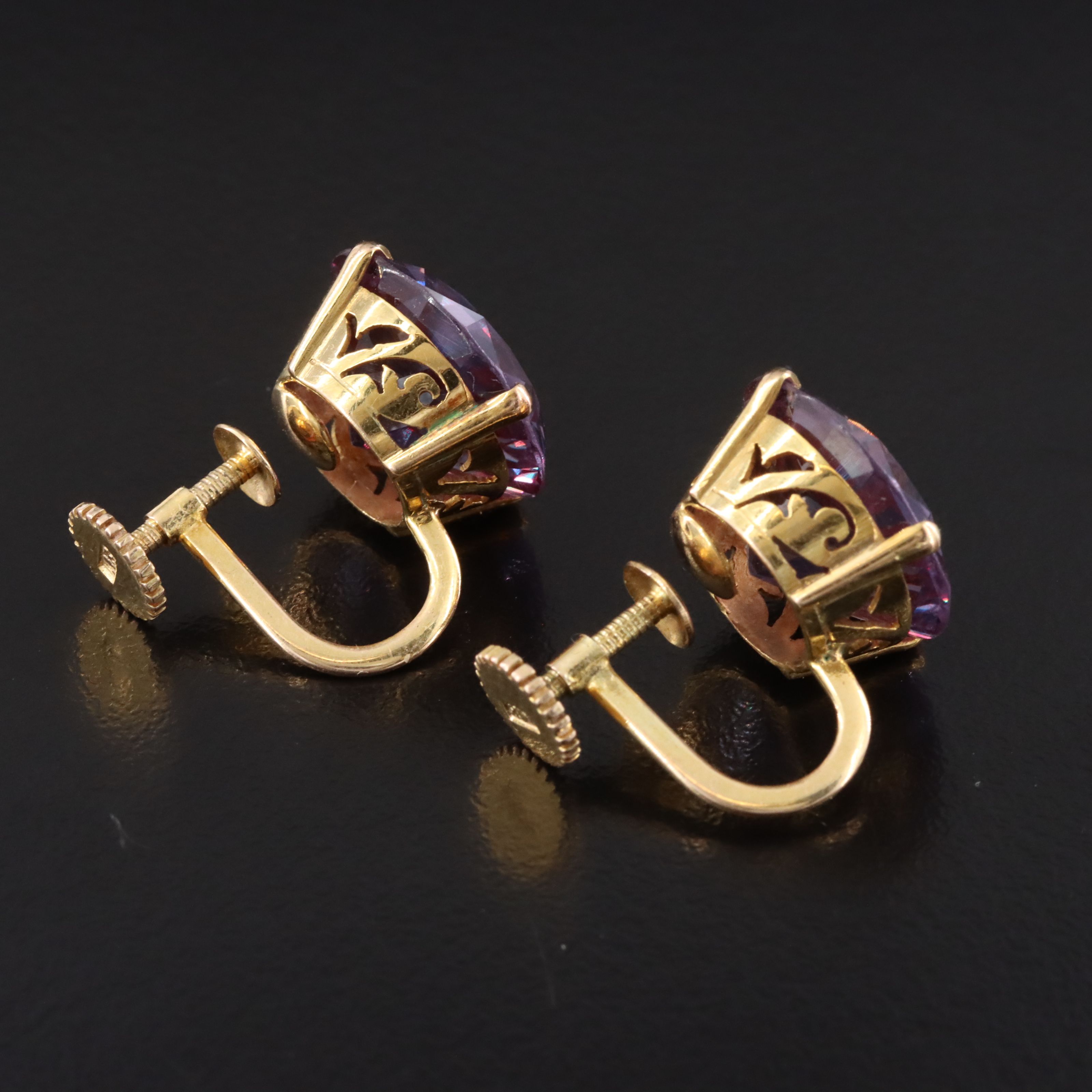 10K Sapphire Earrings