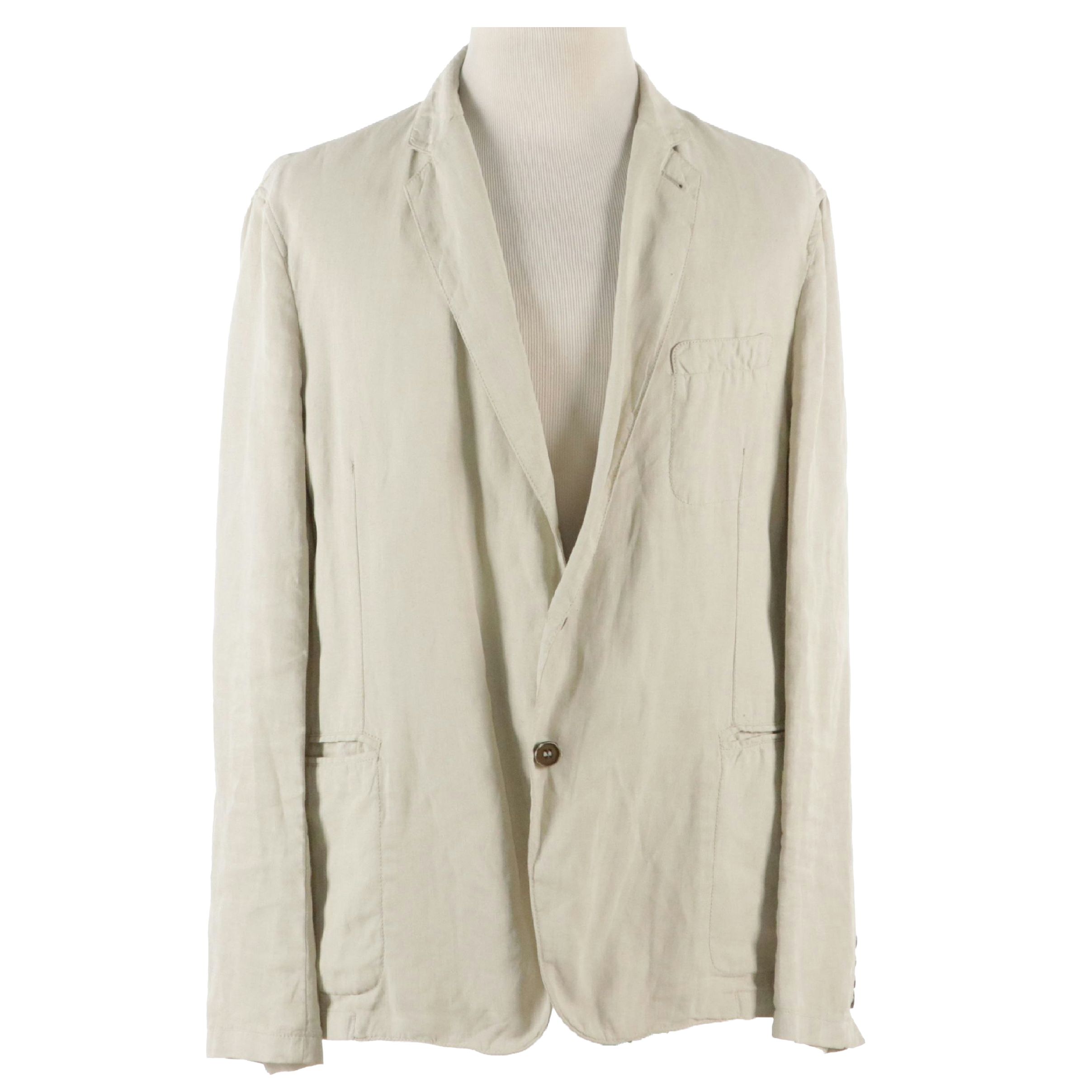 Men's Armani Collezioni Natural Linen Blazer