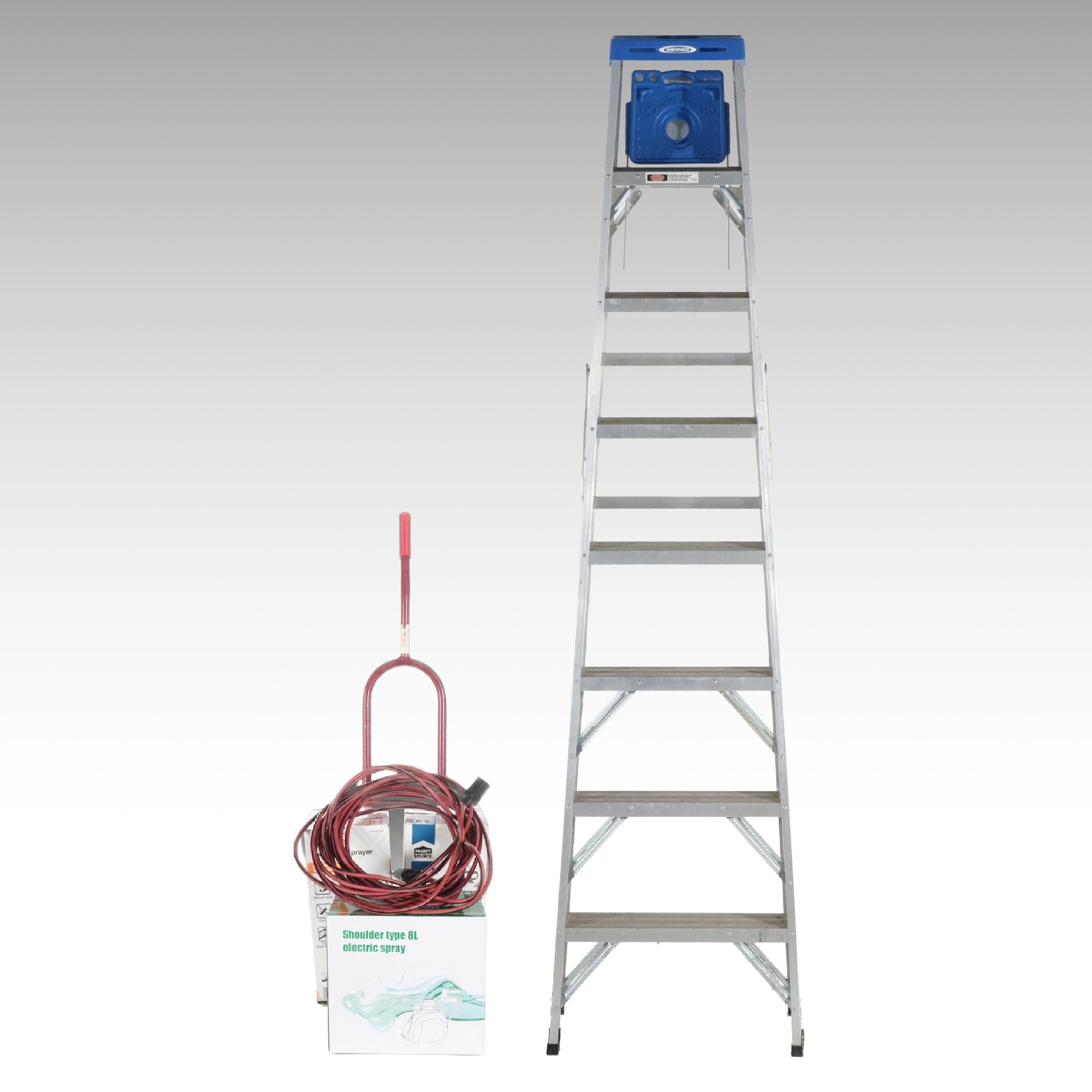Red Dragon Hand Truck, Multipurpose Sprayers and Werner Ladder