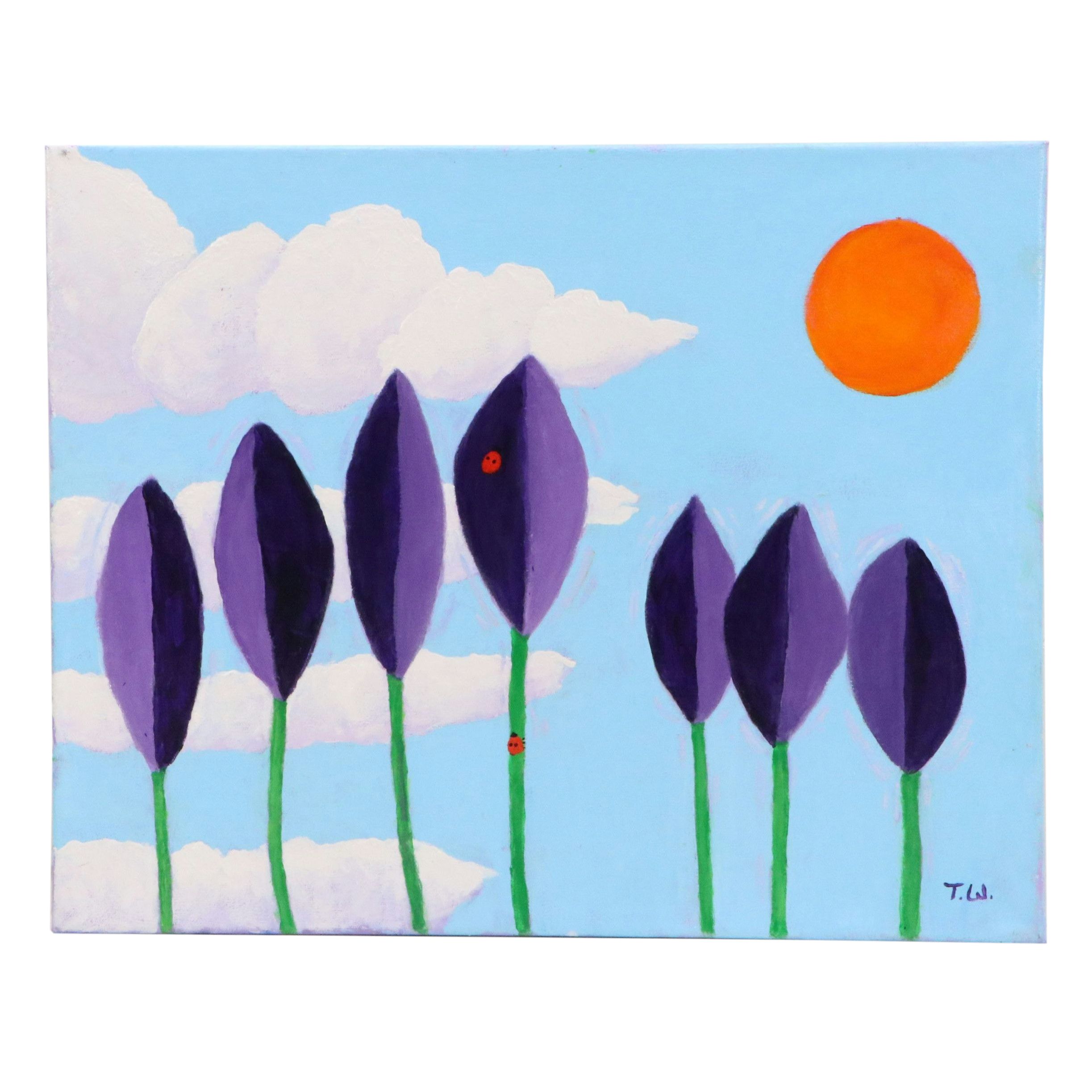 James Thomas Watkins Surrealist Style Landscape, 21st Century