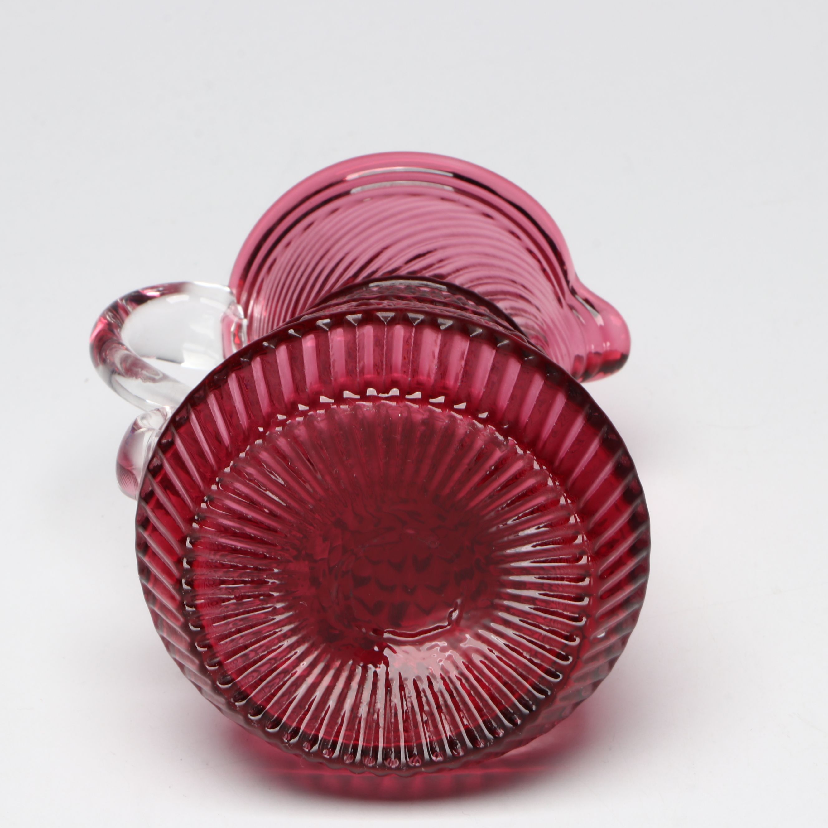 Pilgrim Glass "Bennington" Cobalt and Cranberry Pitchers with More Art Glassware