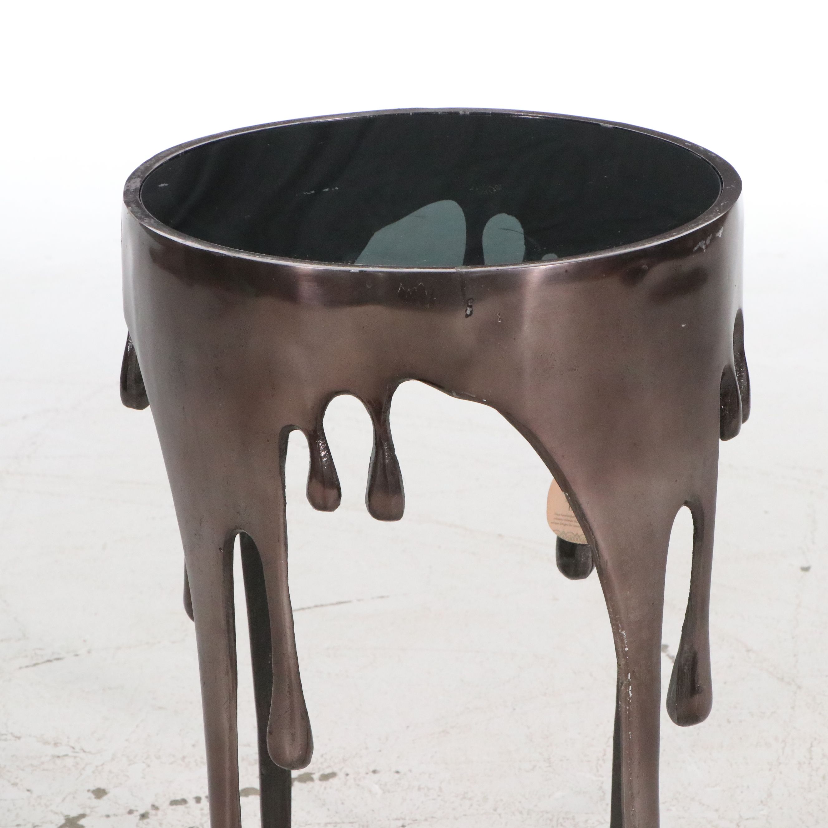 Contemporary "Drip" Form Metal Occasional Table, 21st Century