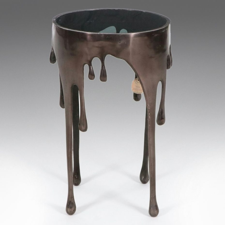 Contemporary "Drip" Form Metal Occasional Table, 21st Century
