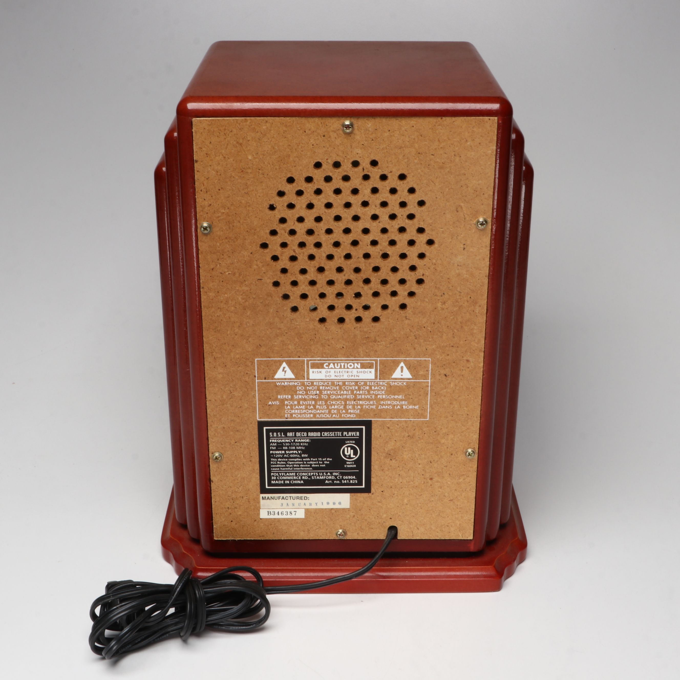 "Spirit of Saint Louis" Art Deco Style Radio Cassette Player, 1996