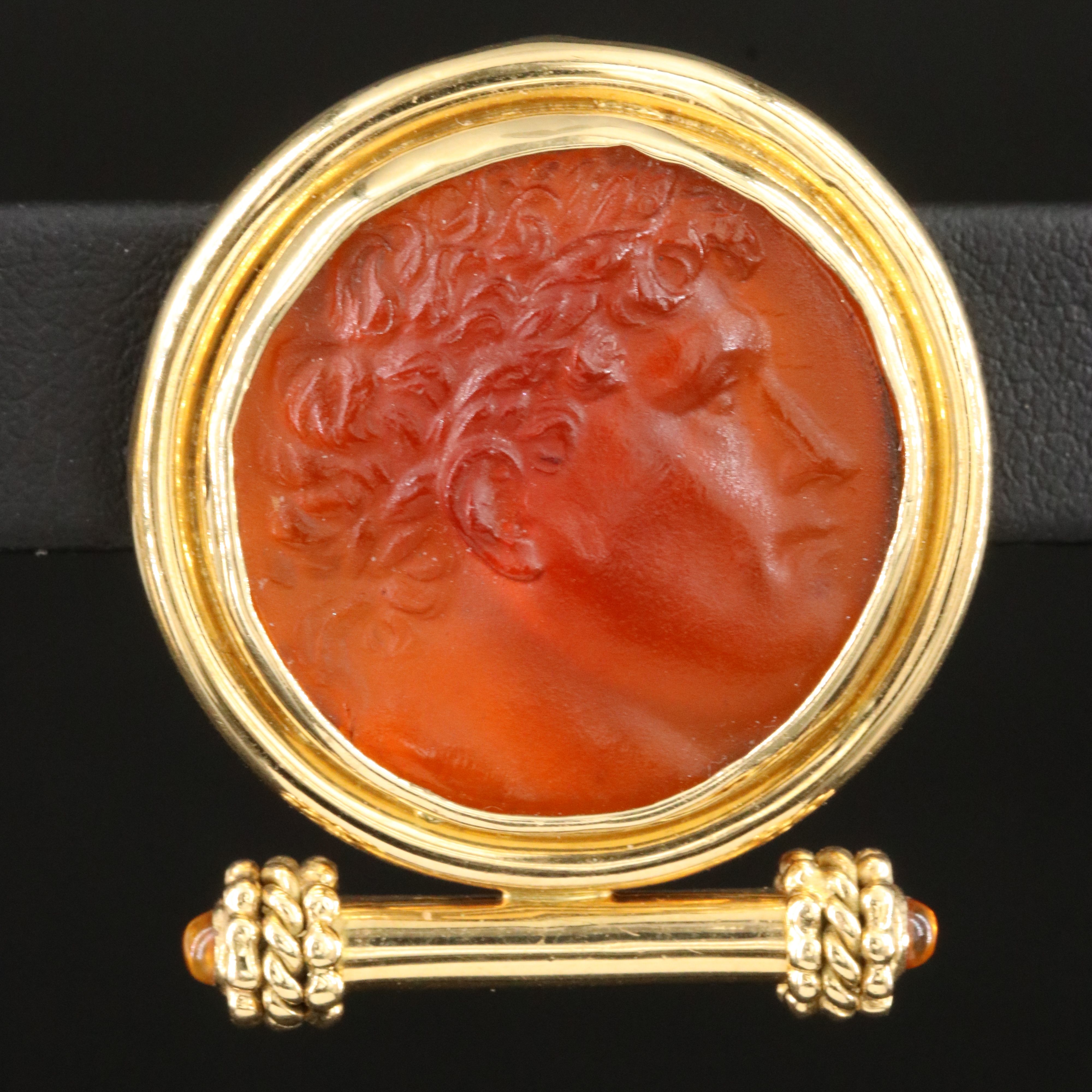 Elizabeth Locke 18K Venetian Glass High Relief Convertible Earrings