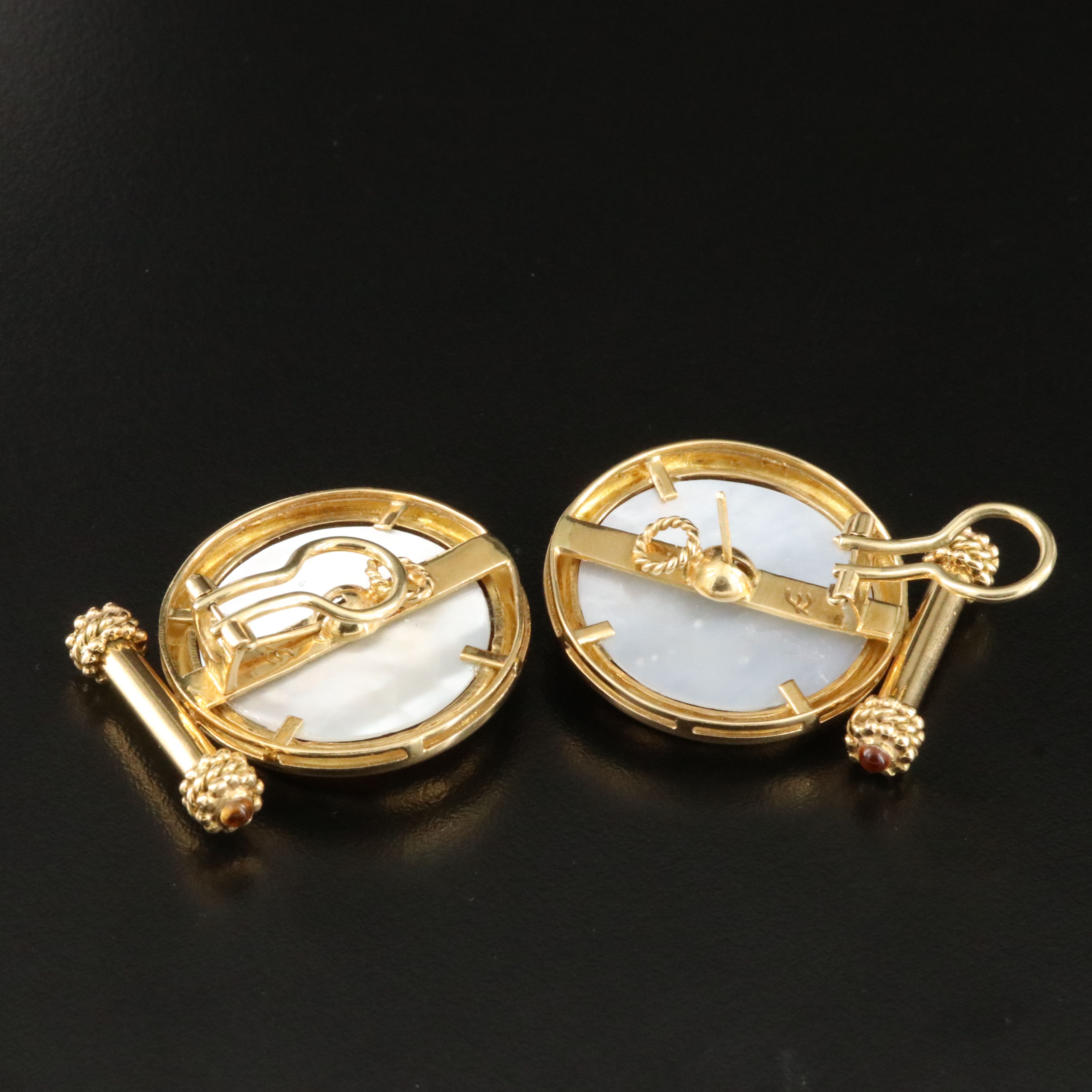 Elizabeth Locke 18K Venetian Glass High Relief Convertible Earrings