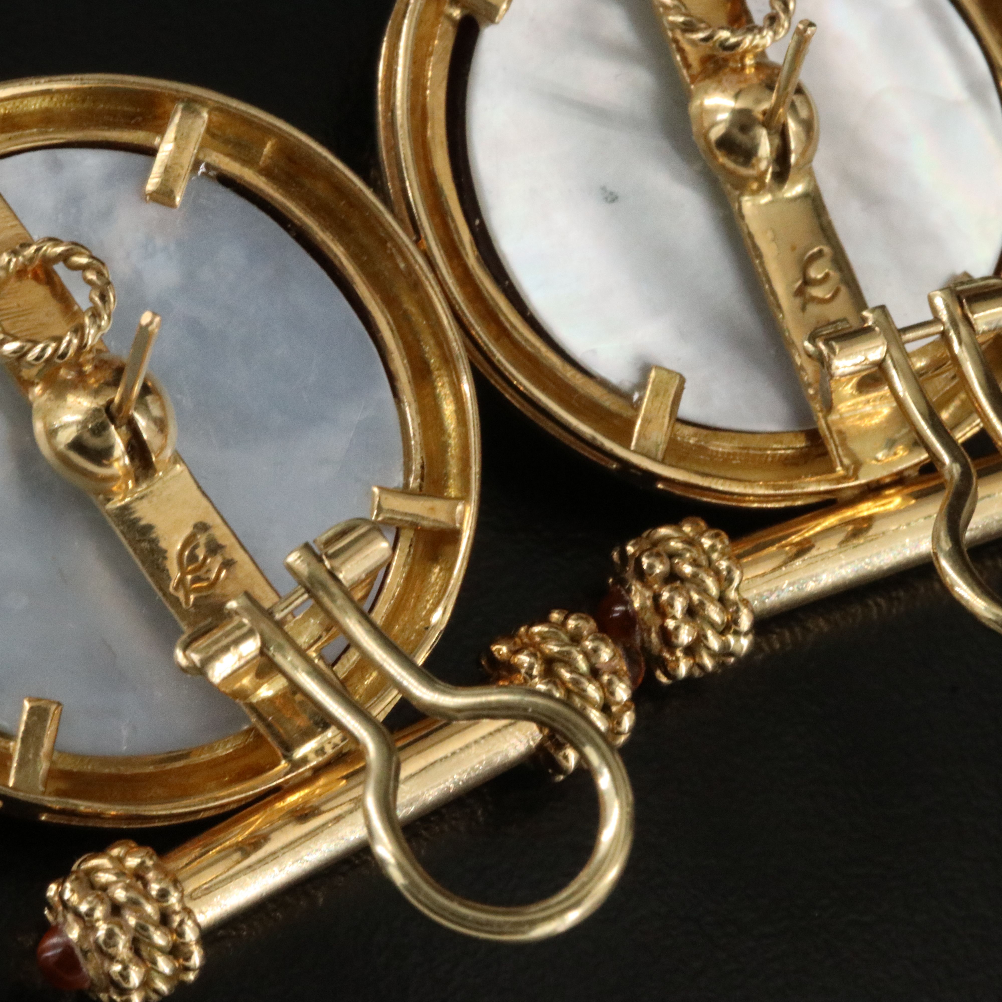 Elizabeth Locke 18K Venetian Glass High Relief Convertible Earrings