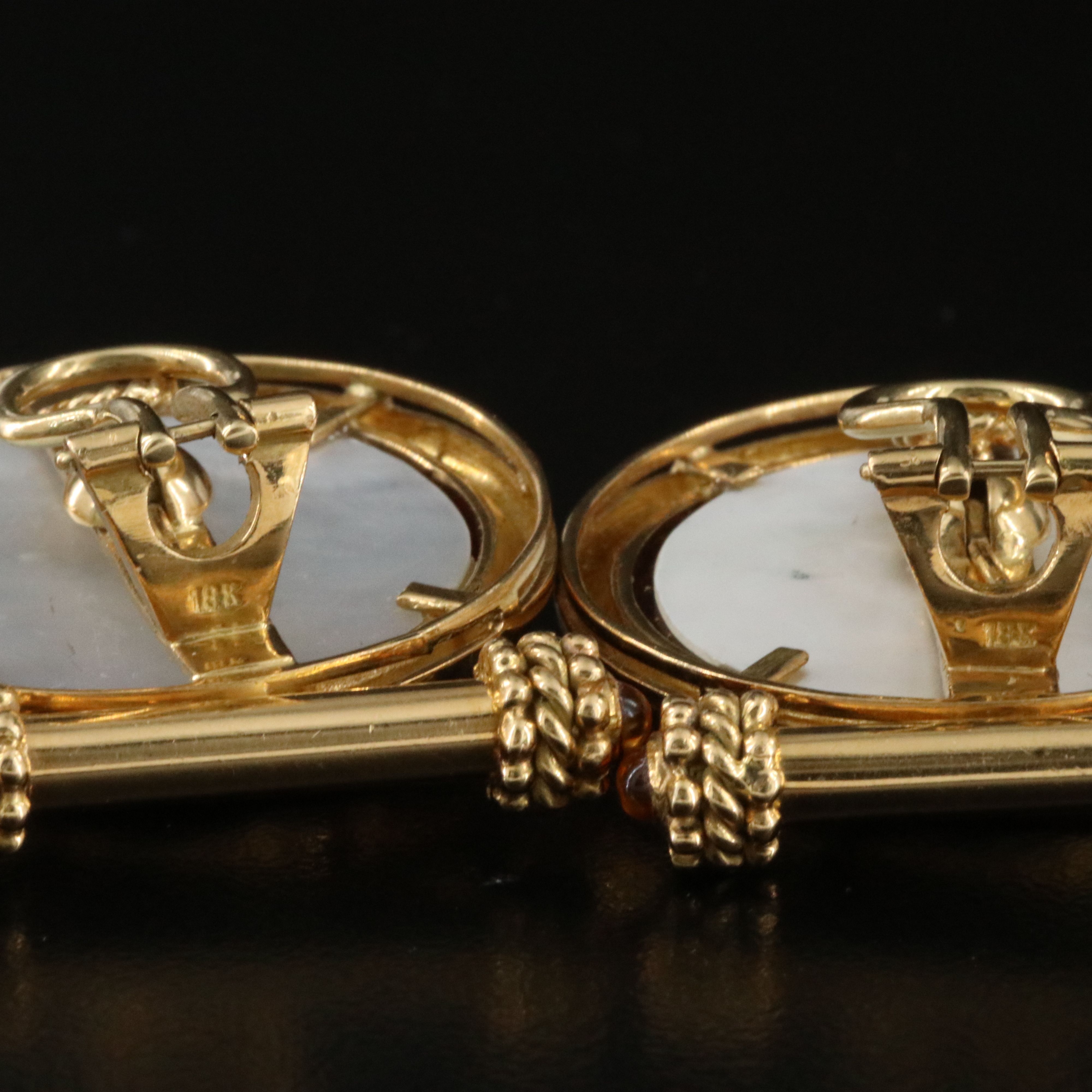 Elizabeth Locke 18K Venetian Glass High Relief Convertible Earrings