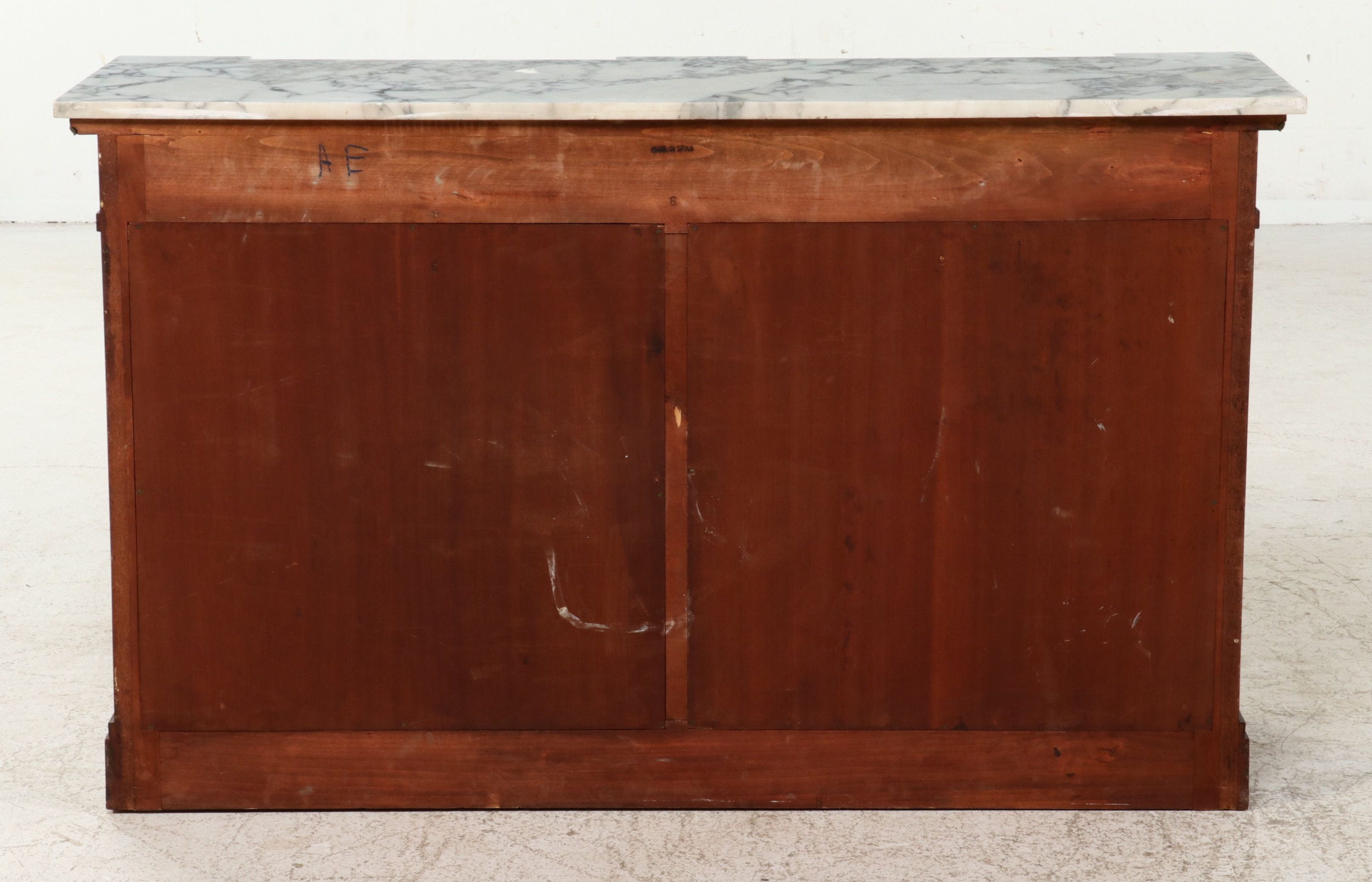 Empire Style Ormolu Mounted Mahogany Sideboard with Marble Top