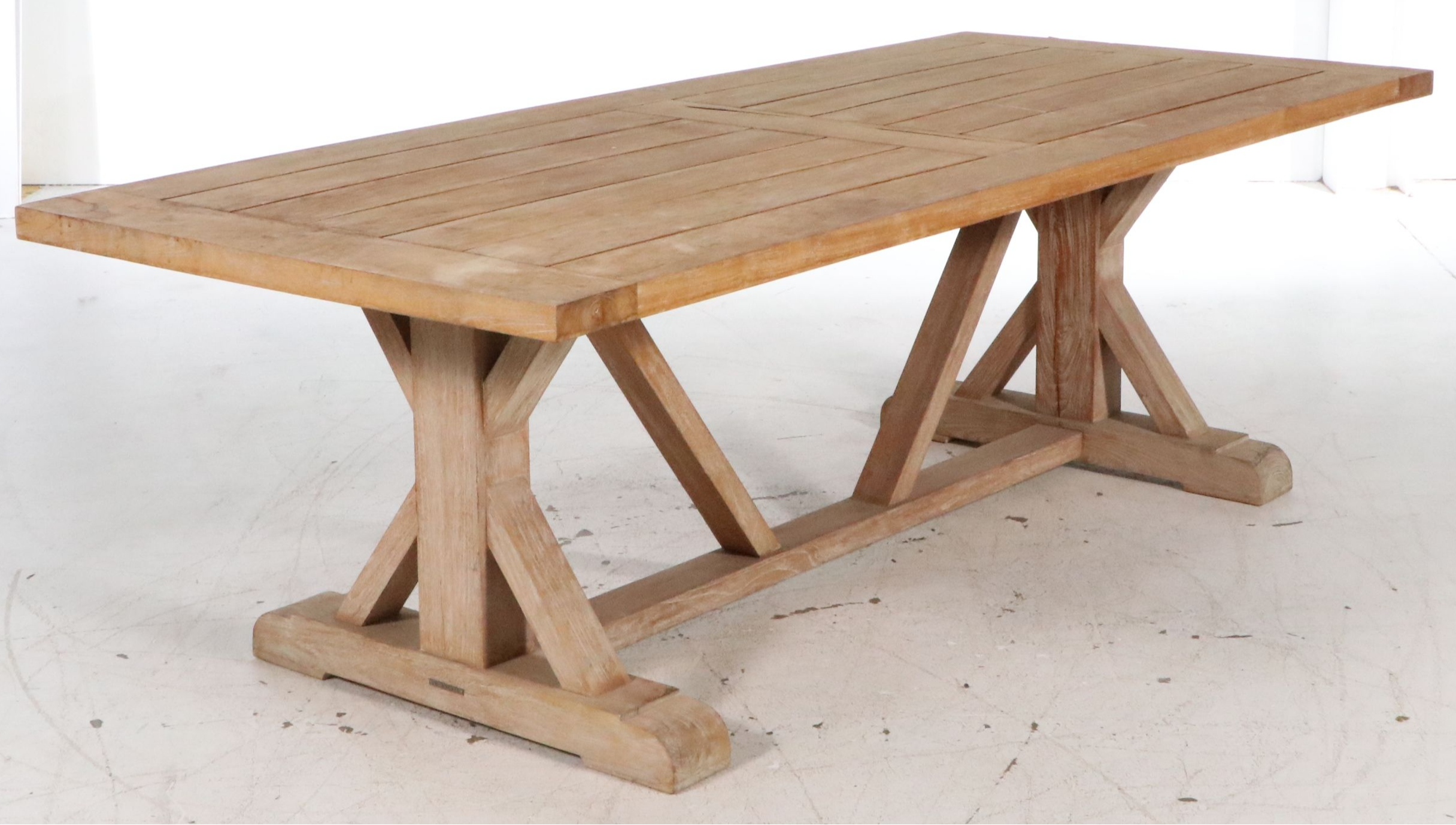 Frontgate Teak Trestle Dining Table, 21st Century