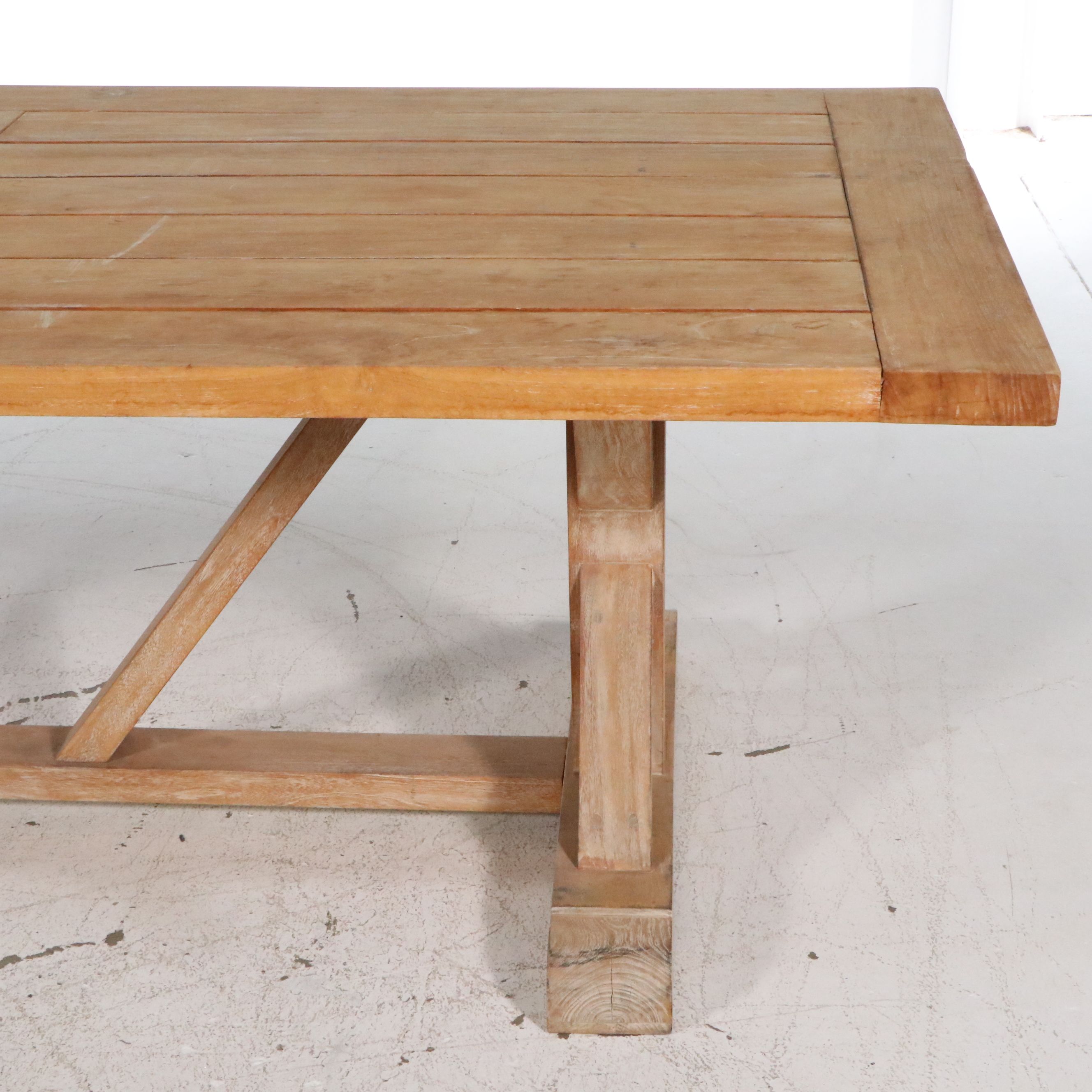 Frontgate Teak Trestle Dining Table, 21st Century