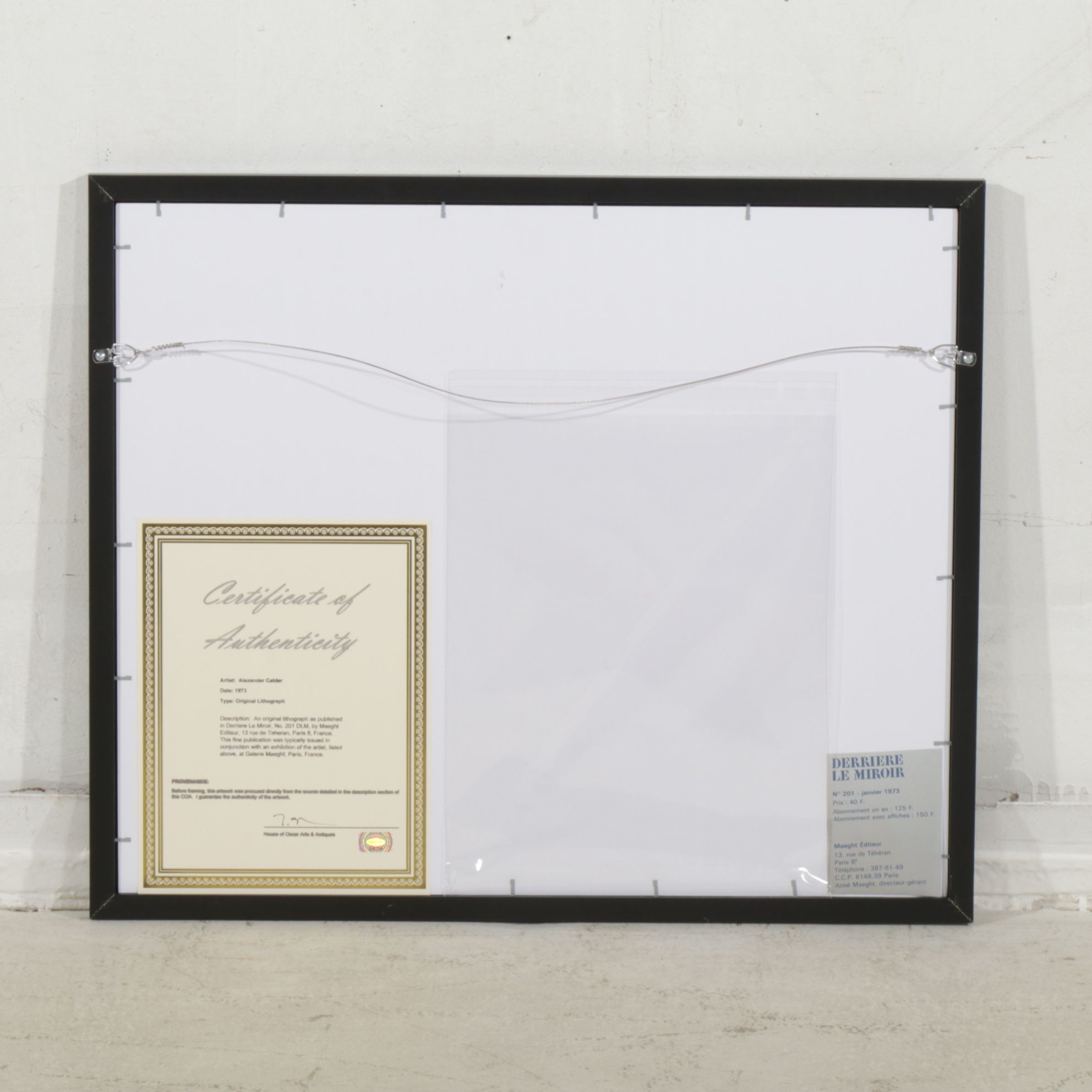 Alexander Calder Double-Page Color Lithograph for "Derrière le Miroir," 1973