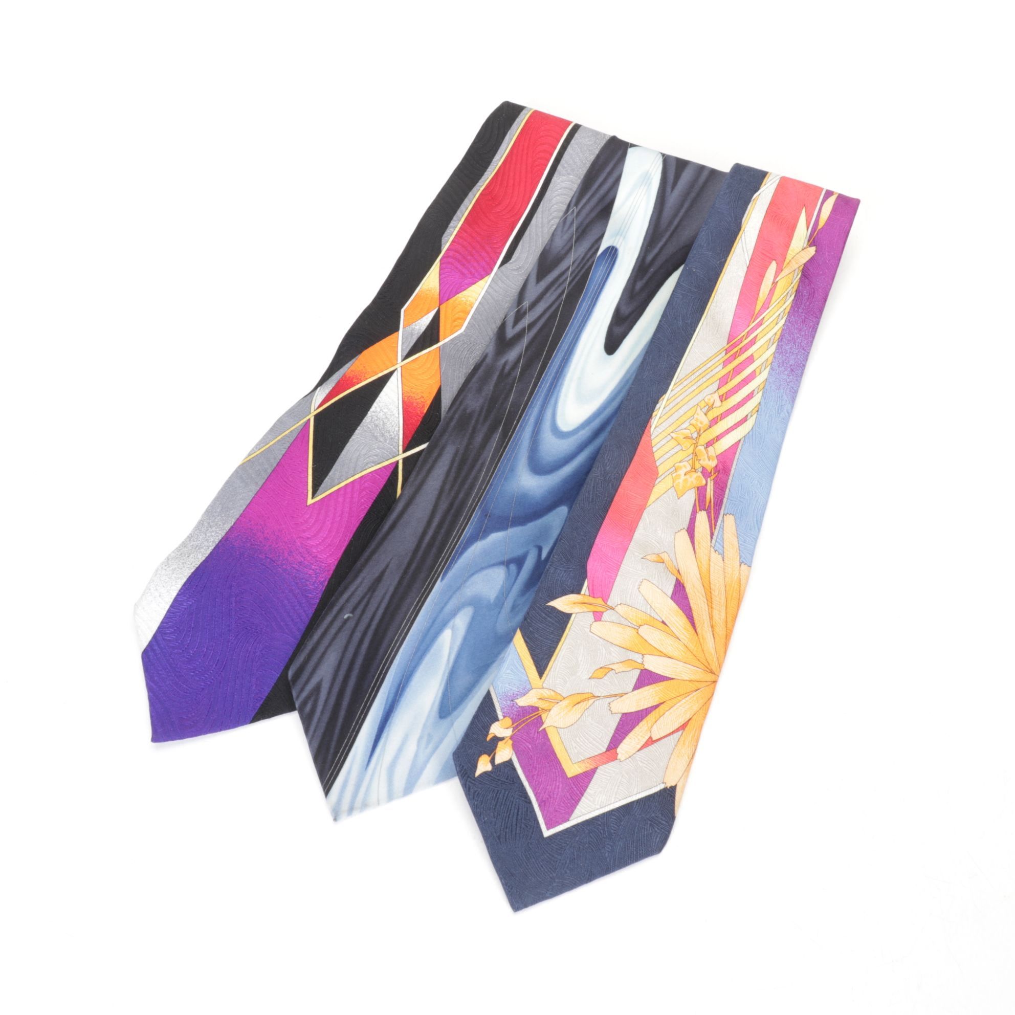 Vitaliano Pancaldi and Stacy Adams Patterned Silk Neck Ties