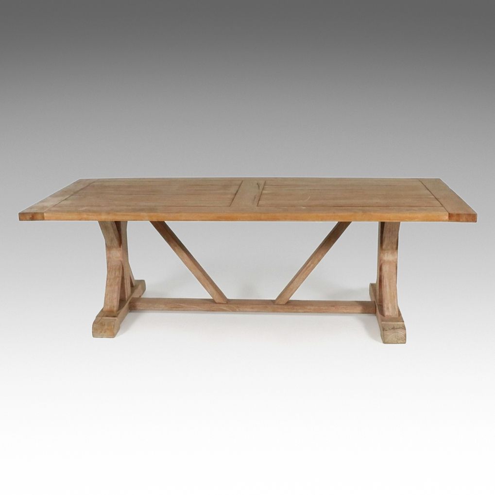 Frontgate Teak Trestle Dining Table, 21st Century