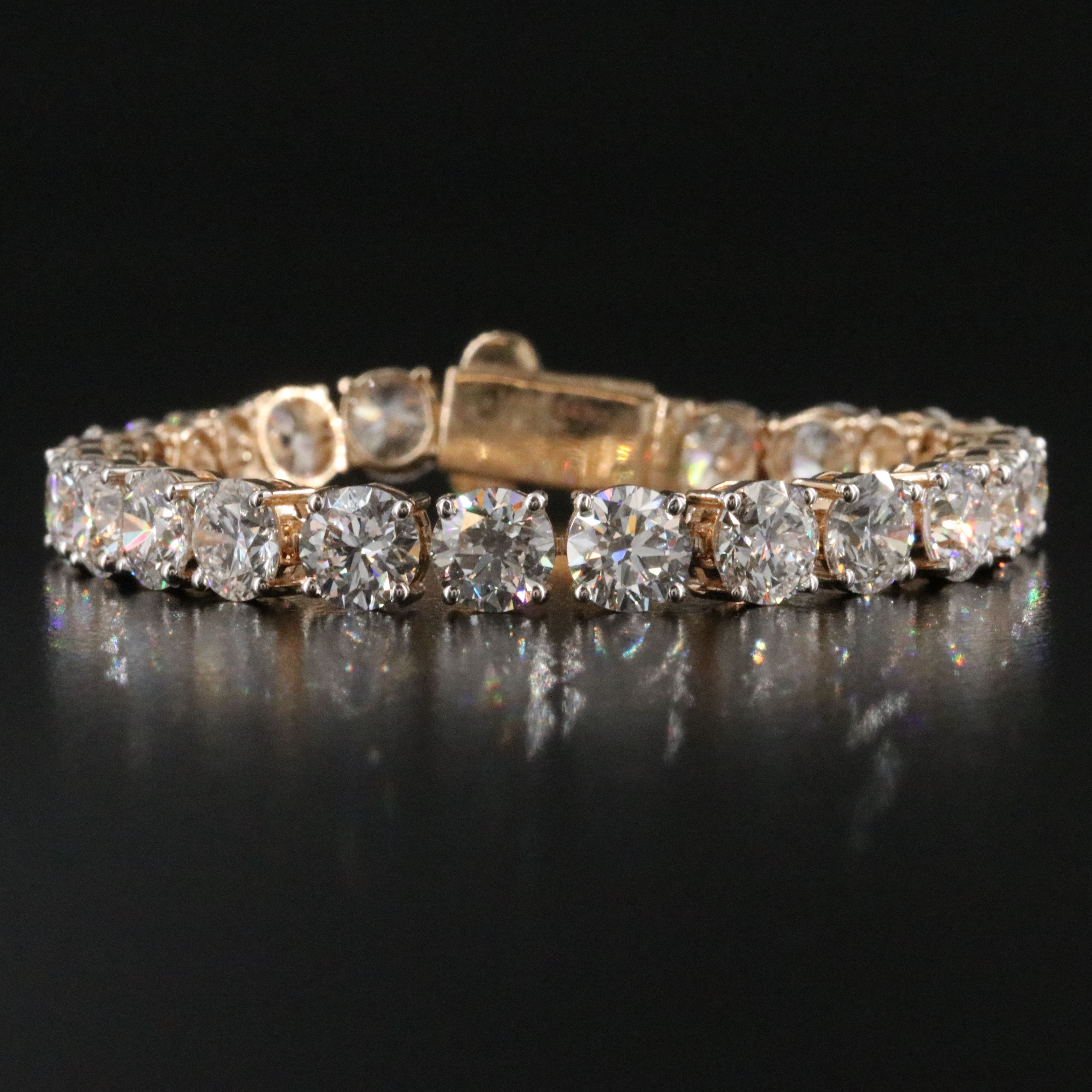 14K 18.63 CTW Lab Grown Diamond Line Bracelet
