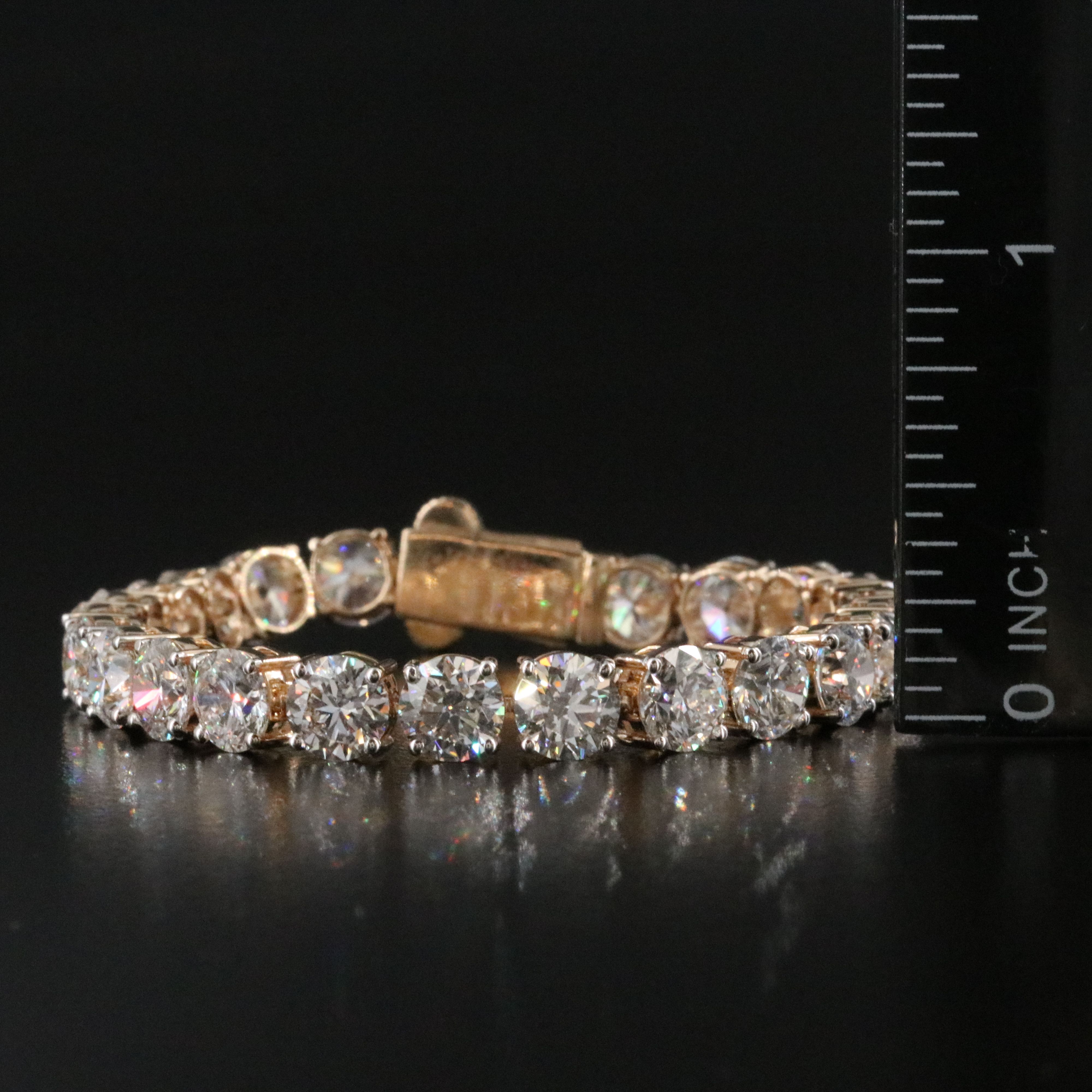 14K 18.63 CTW Lab Grown Diamond Line Bracelet