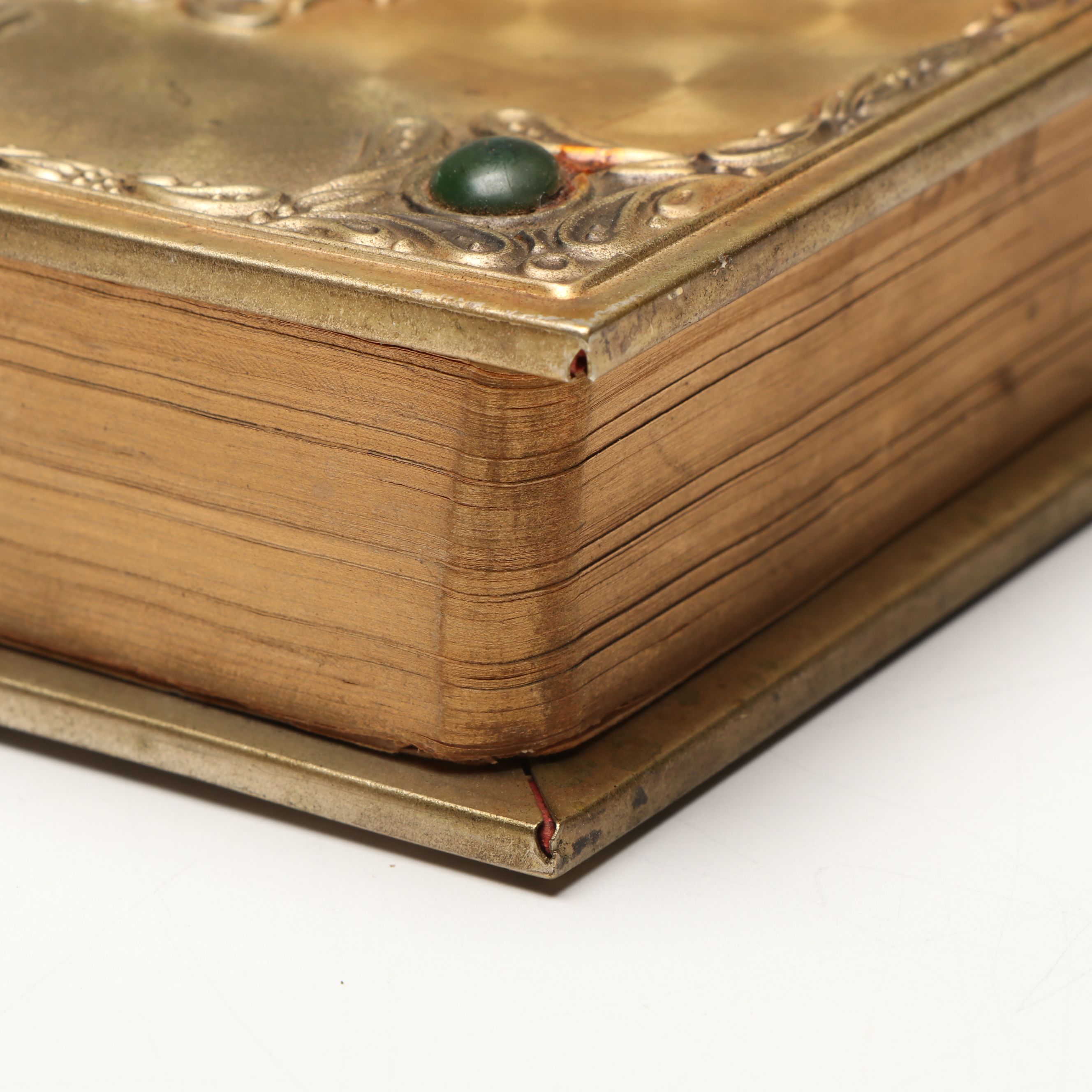 Ornate Metal Bound "Holy Bible" with New and Old Testaments, Late 20th C.