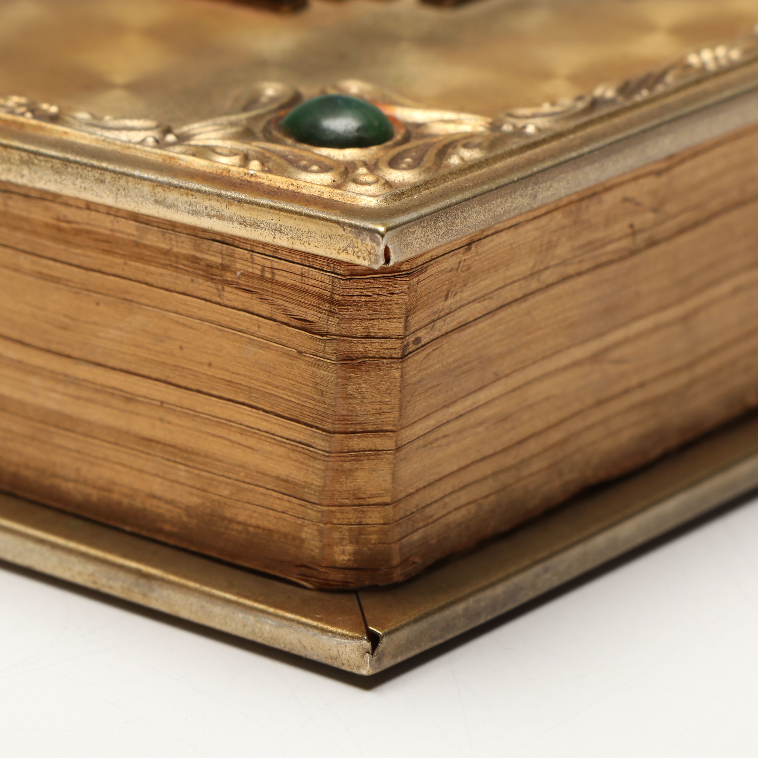 Ornate Metal Bound "Holy Bible" with New and Old Testaments, Late 20th C.
