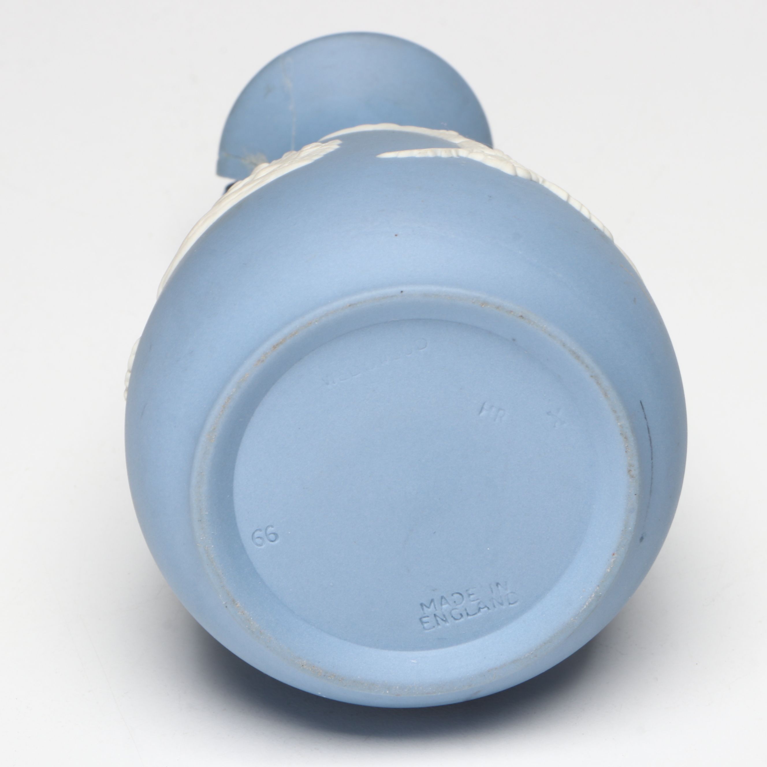 Wedgwood Blue Jasperware Decorative Plate with Vases, Creamer and Sugar