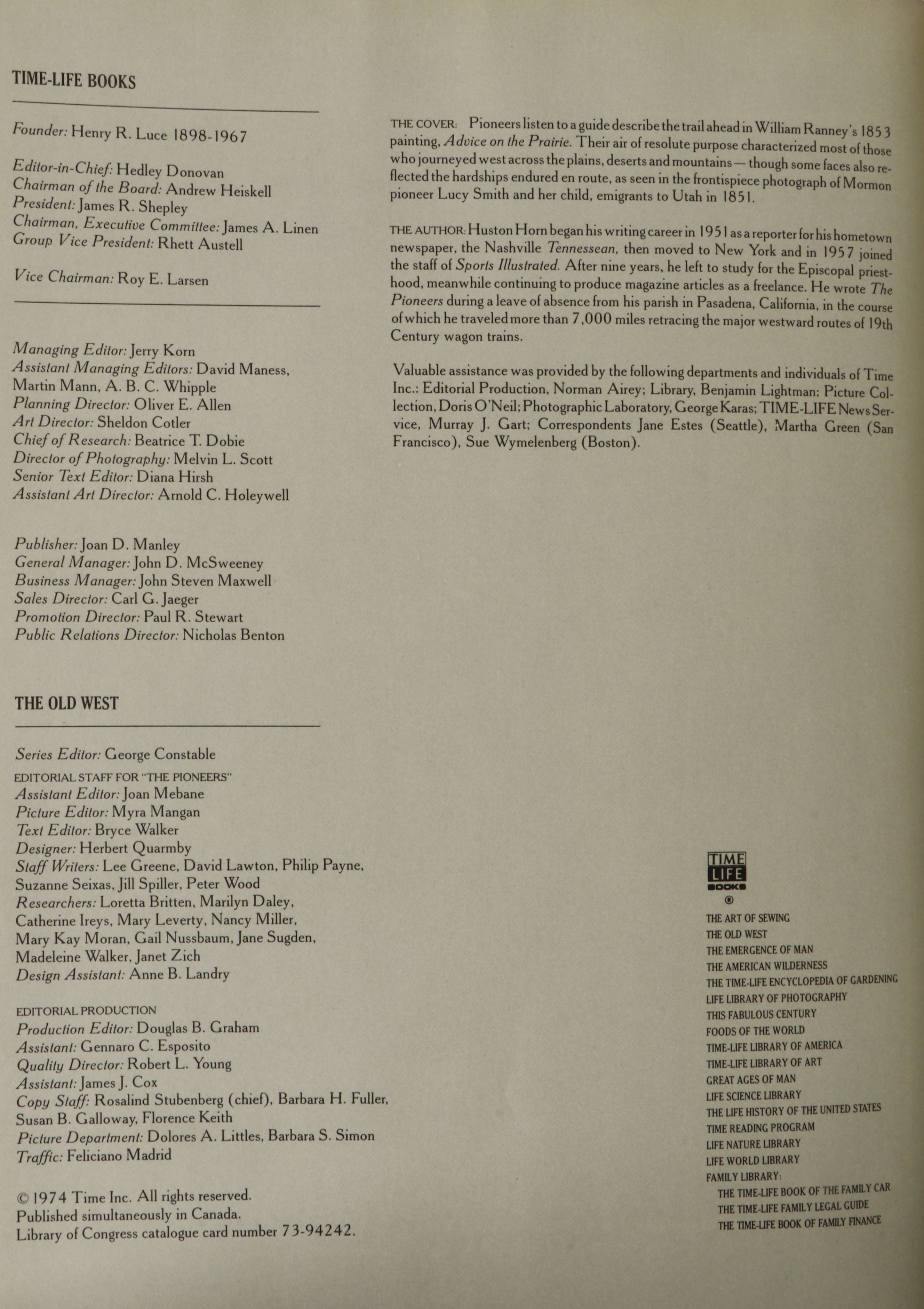 "The Old West" Time-Life Books, Complete Set