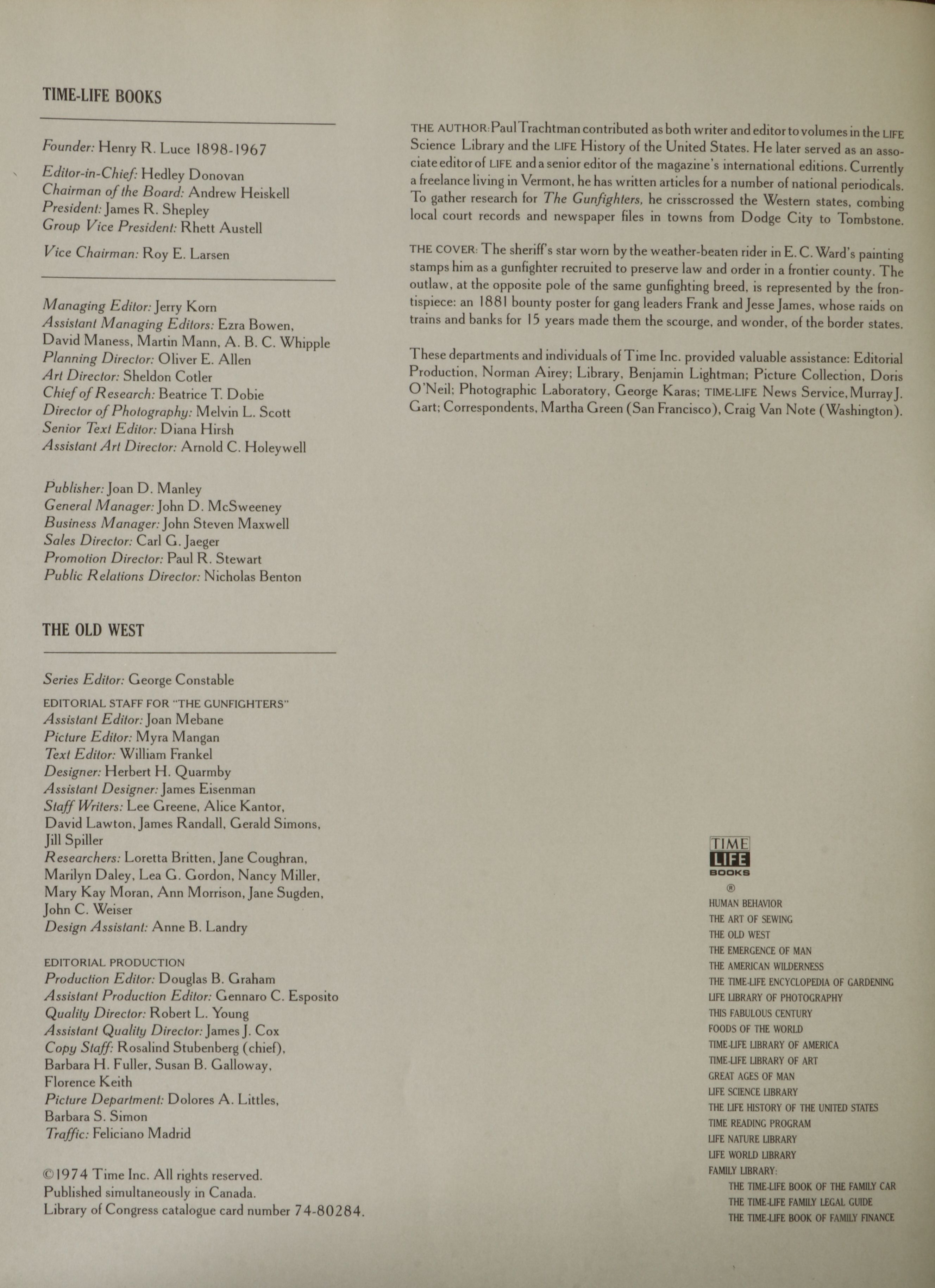 "The Old West" Time-Life Books, Complete Set